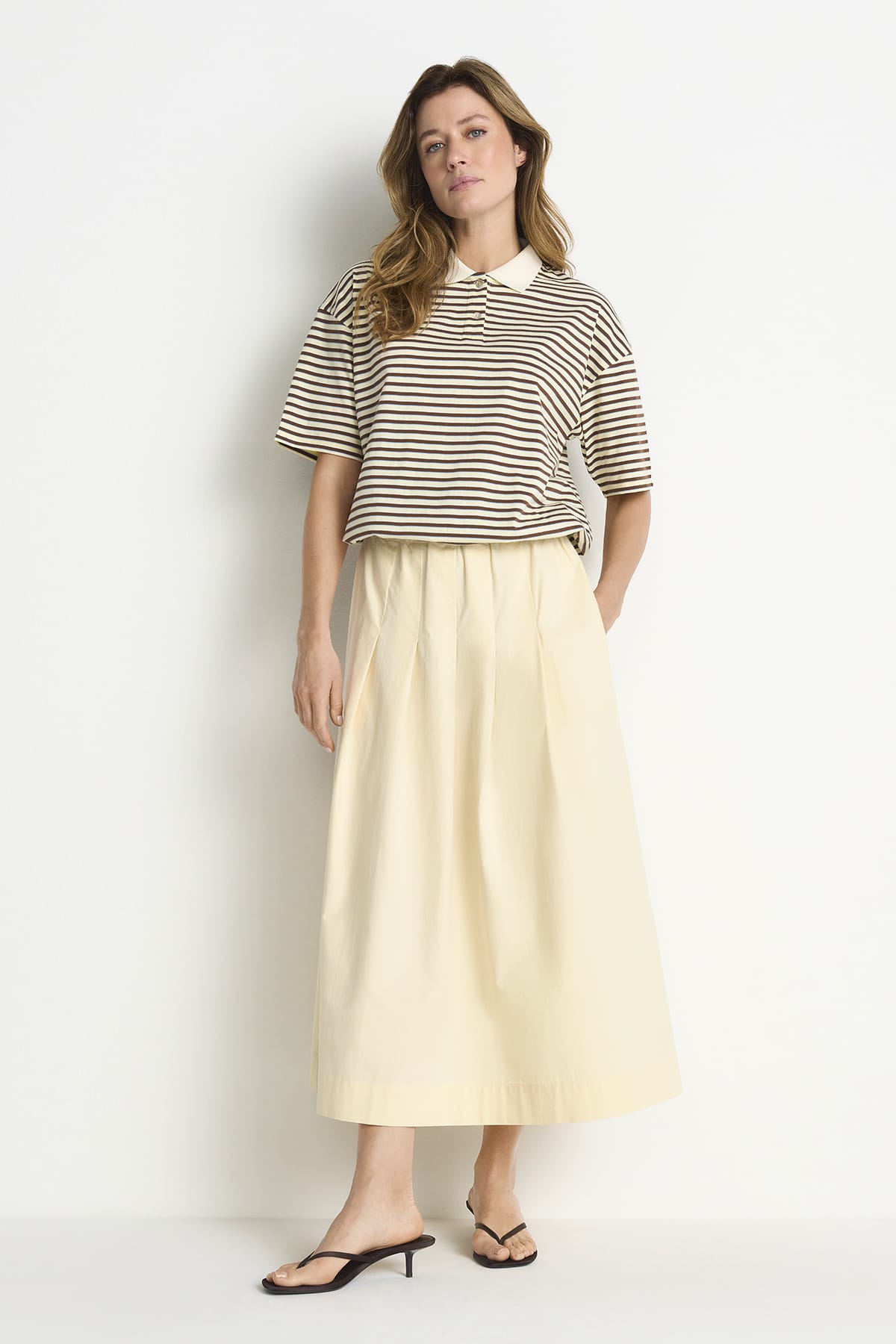 T-Shirt Polo with Drawstring soft butter