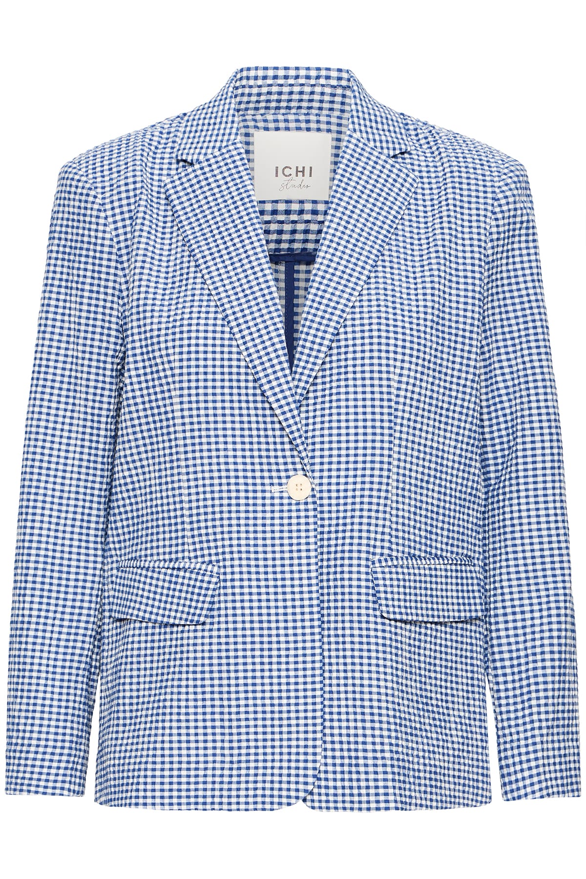 Blazer IHJILMA BL SODALITE BLUE/WHITE CHECK Blazer ICHI
