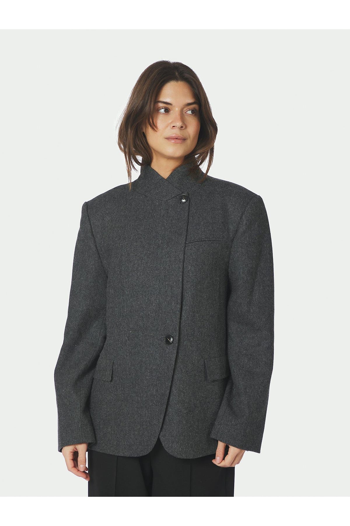 Blazer Nerine Structure Twill Antracit Blazer Neo Noir