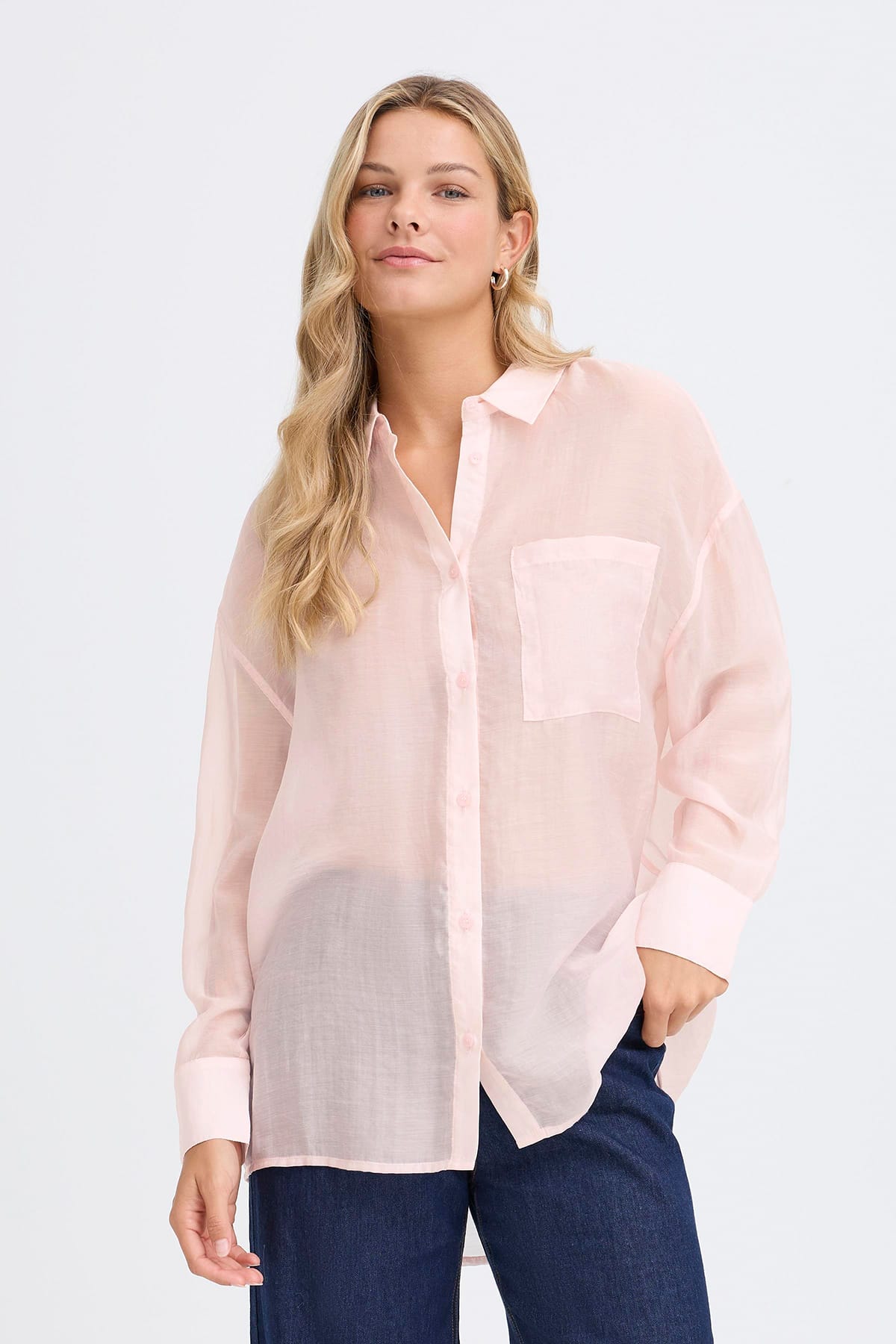 Bluse FRSAIRA SH 1 Rose Smoke Bluse Fransa