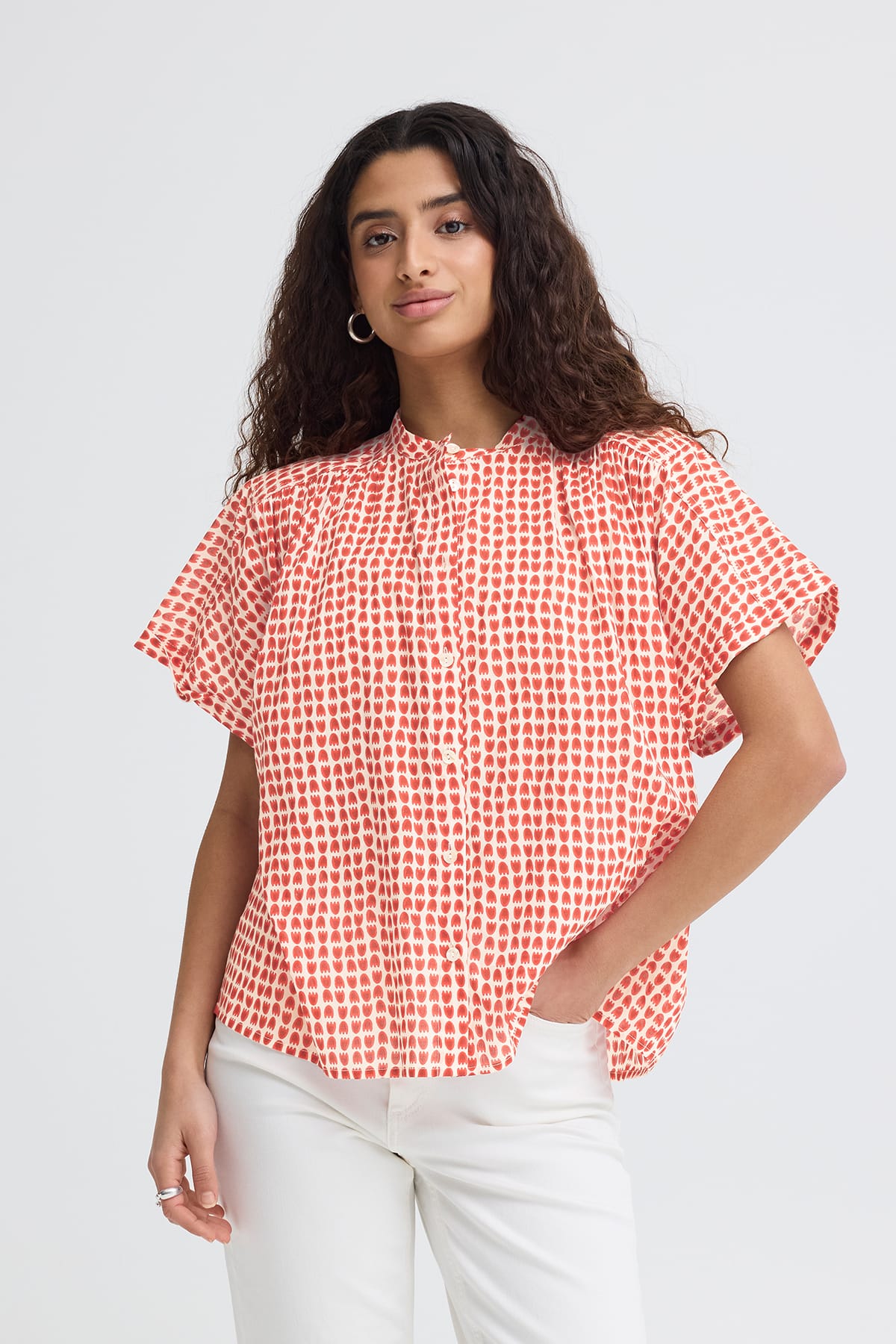 Bluse IHLUMMA SH FIERY RED TULIP Bluse ICHI