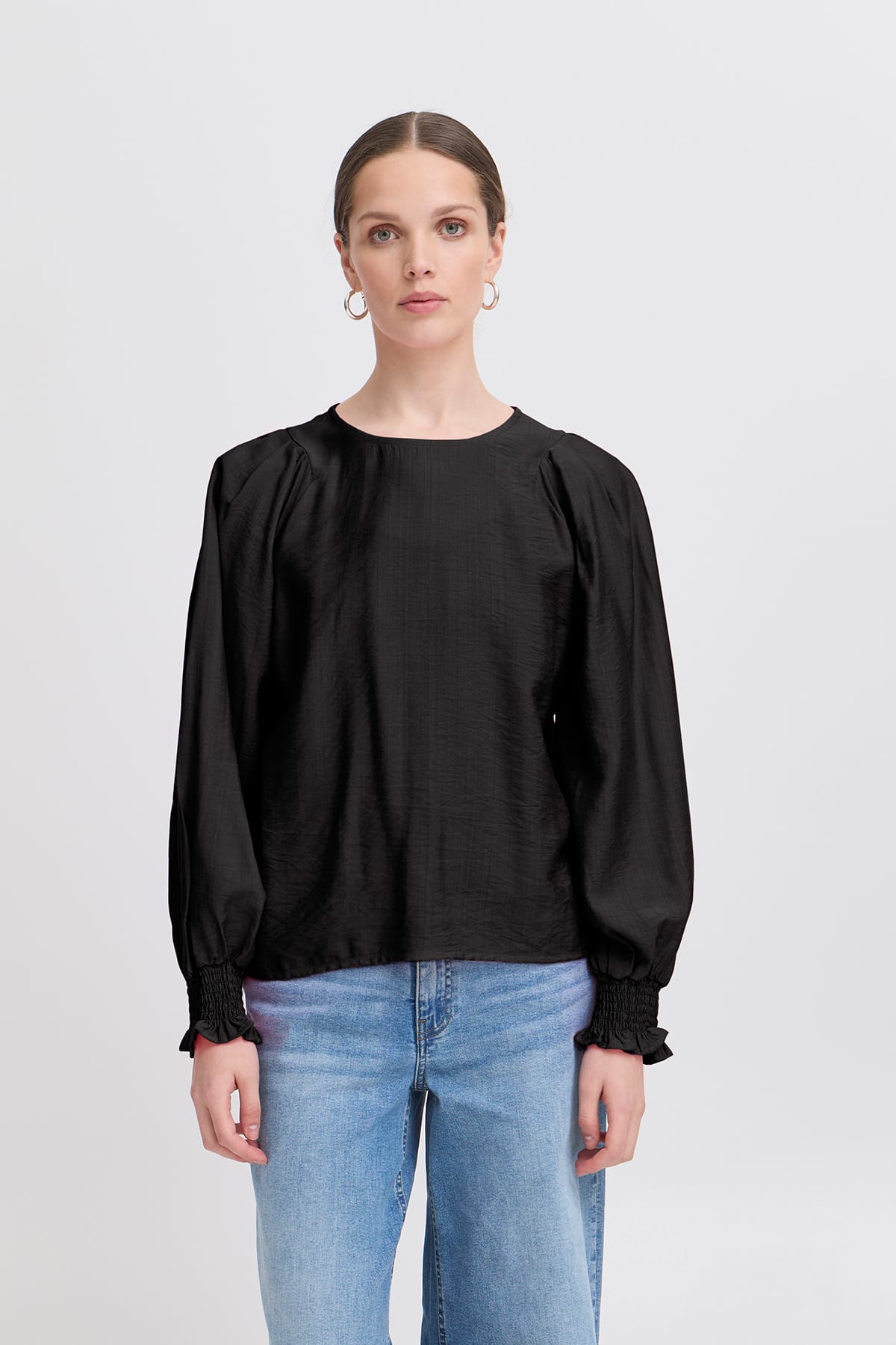 Bluse IHWILMA LS3 Black Bluse ICHI