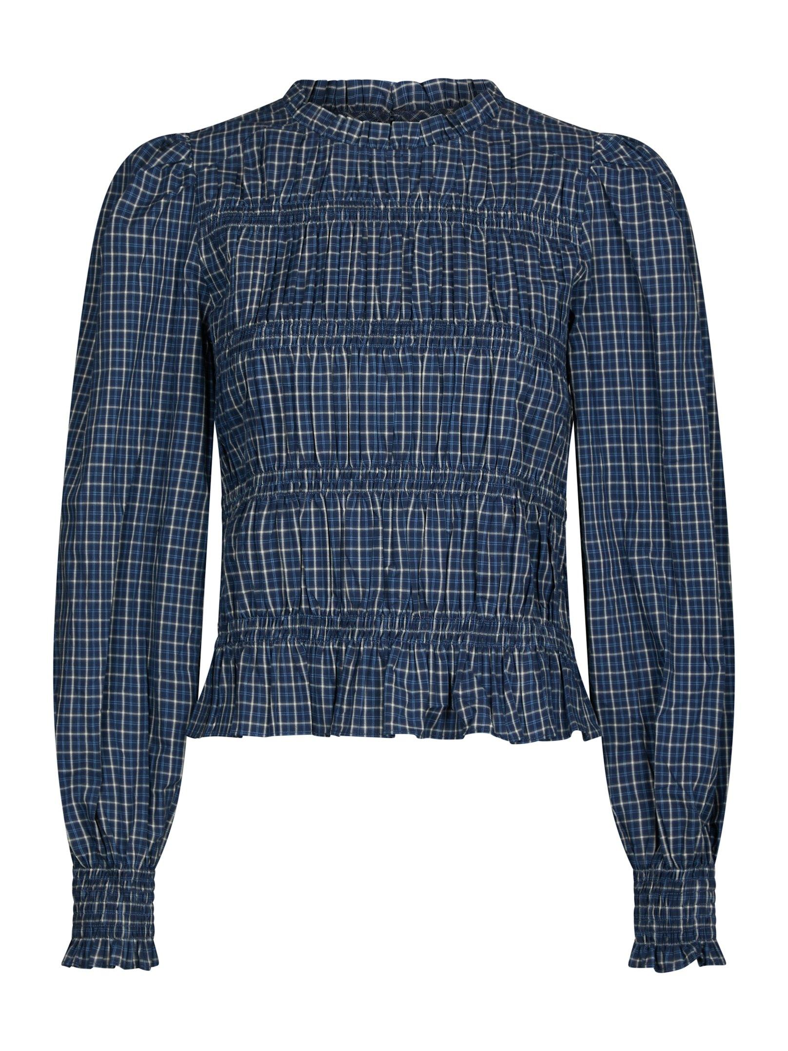 Bluse Marcia Check Blue Bluse Neo Noir