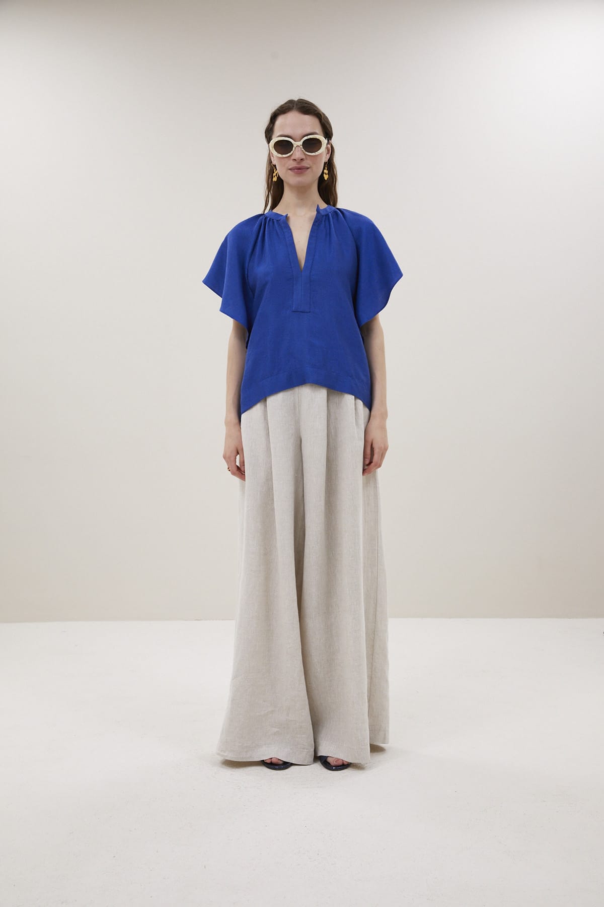 Bluse vina gloss kingsblue Bluse By Bar