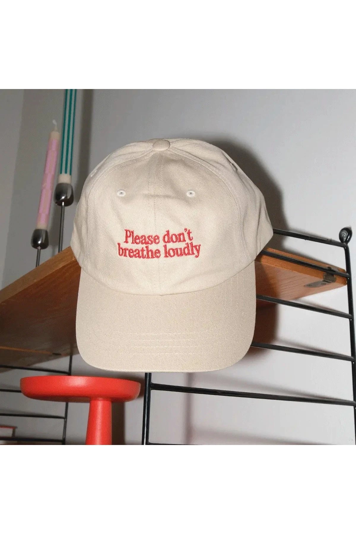 Cappie Please don´t breathe Loudly beige rot Cappie STUDIO CIAO