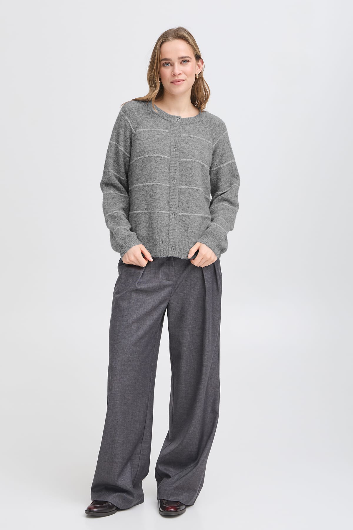 Cardigan FRKENDRA CAR 1 Asphalt melange mix Cardigan Fransa