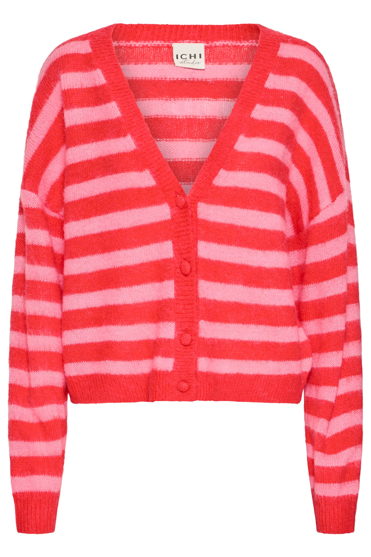 Cardigan IHBLUSH CA POINSETTIA W PINK STRIPE Cardigan ICHI