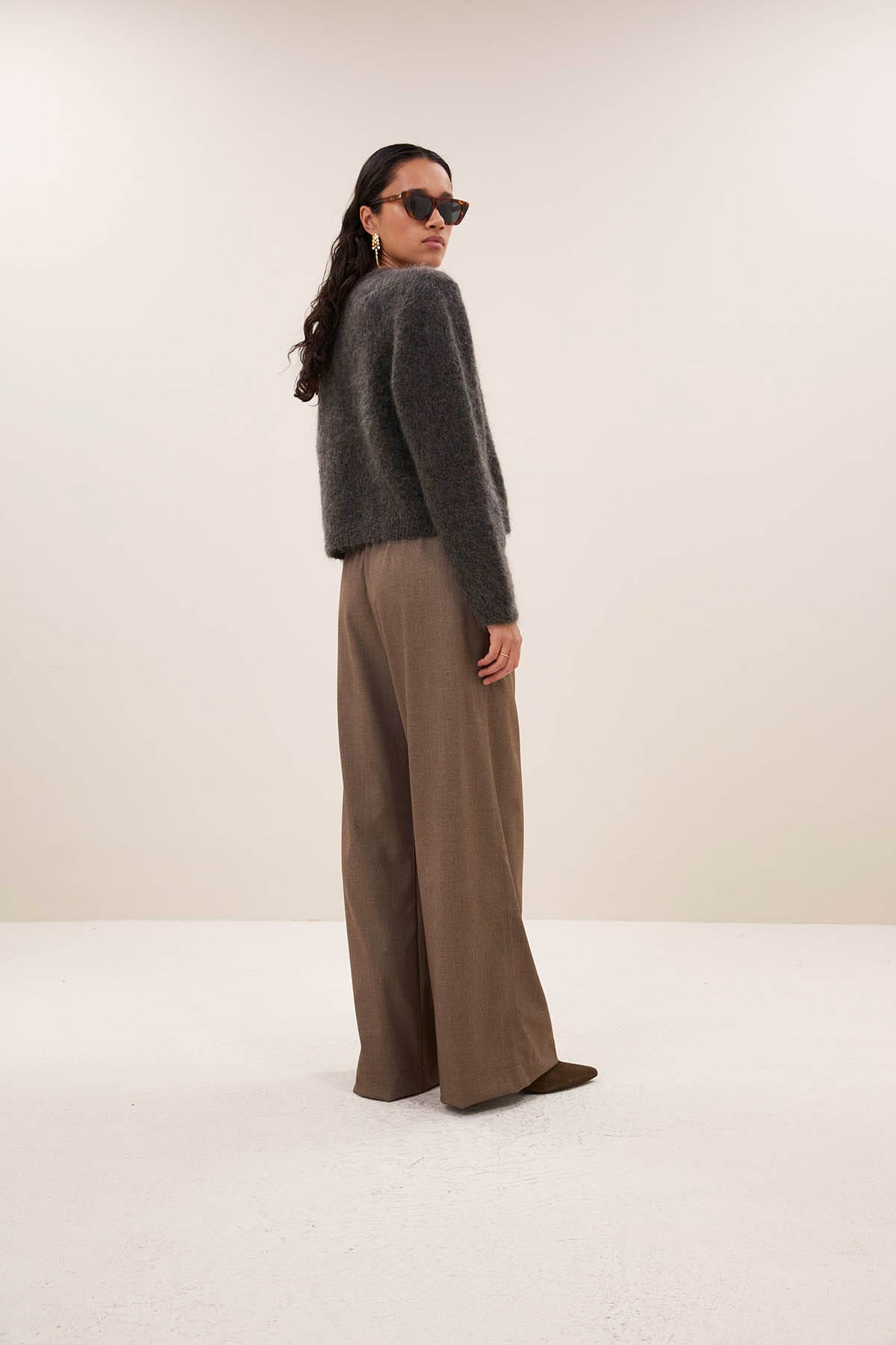 Cardigan vasile moss brown Cardigan By Bar