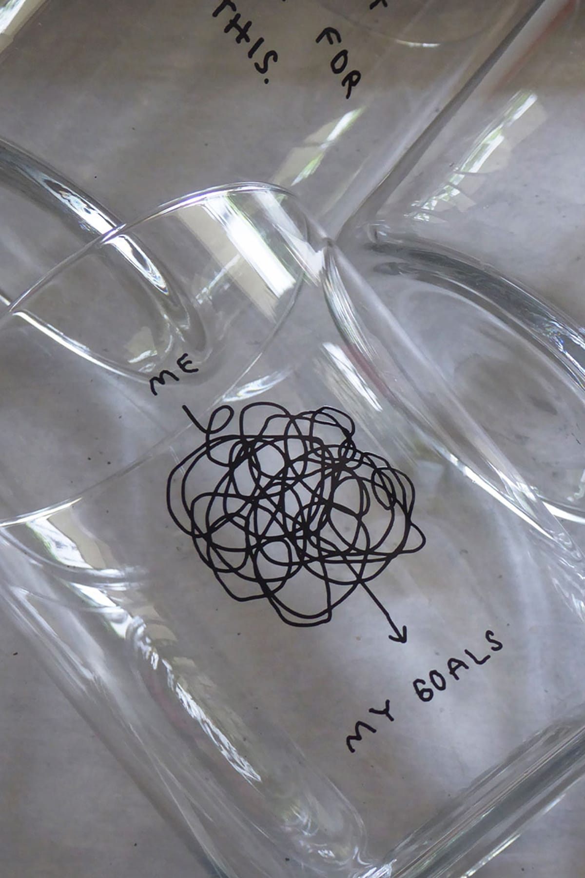 Glas Me and my goals (Large) Glas YAHYA STUDIO