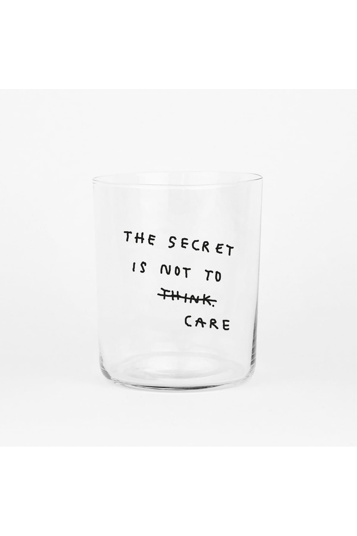 Glas Secret is not to care (Large) Glas YAHYA STUDIO