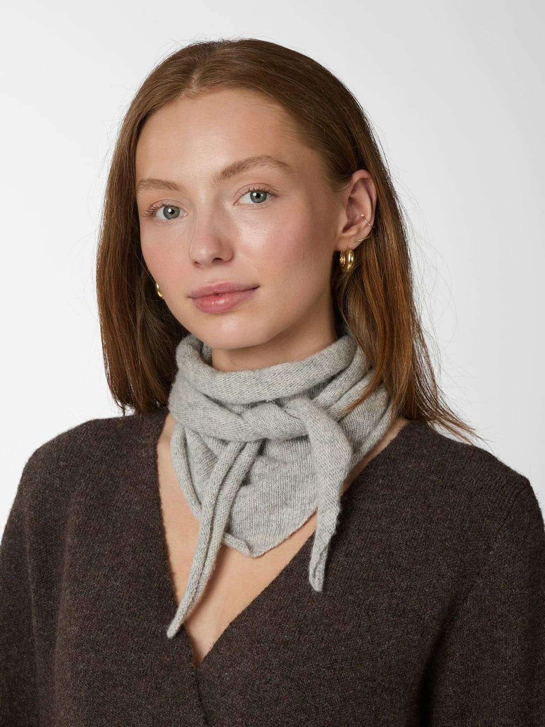 Halstuch Misty Knit Scarf Grey melange Halstuch Neo Noir