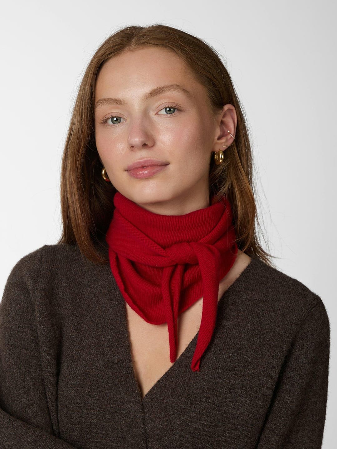 Halstuch Misty Knit Scarf Red Halstuch Neo Noir