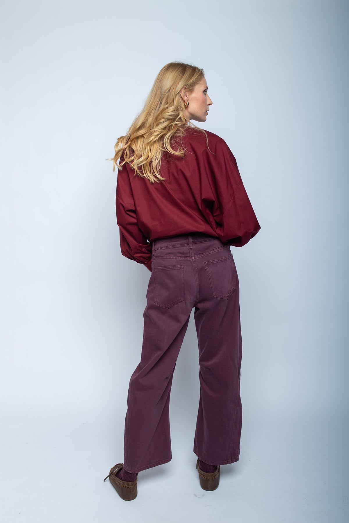 Hemd mit klassischem Kragen bordeaux Hemd Emily van den Bergh