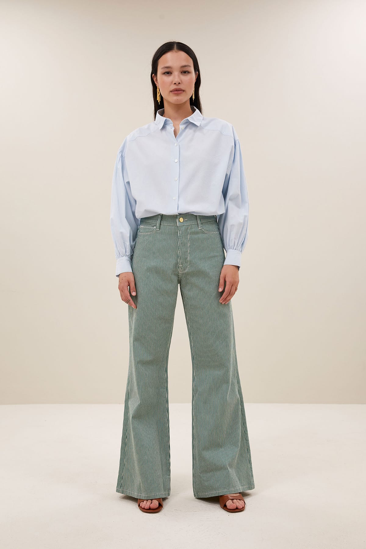 Hose femme stripe dark green stripe Hose By Bar