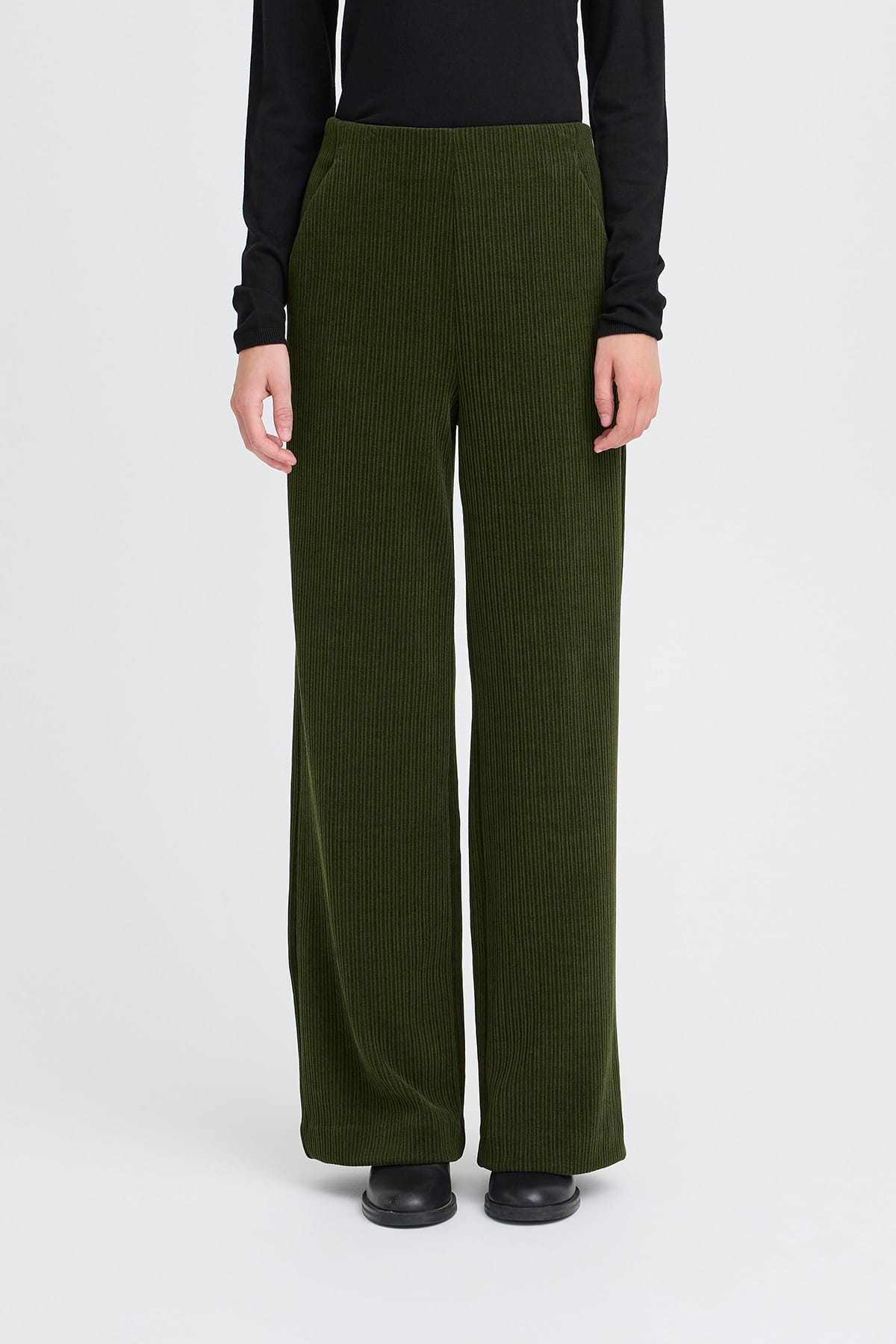 Hose IHKATE CORDUROY PA3 Rifle Green Hose ICHI