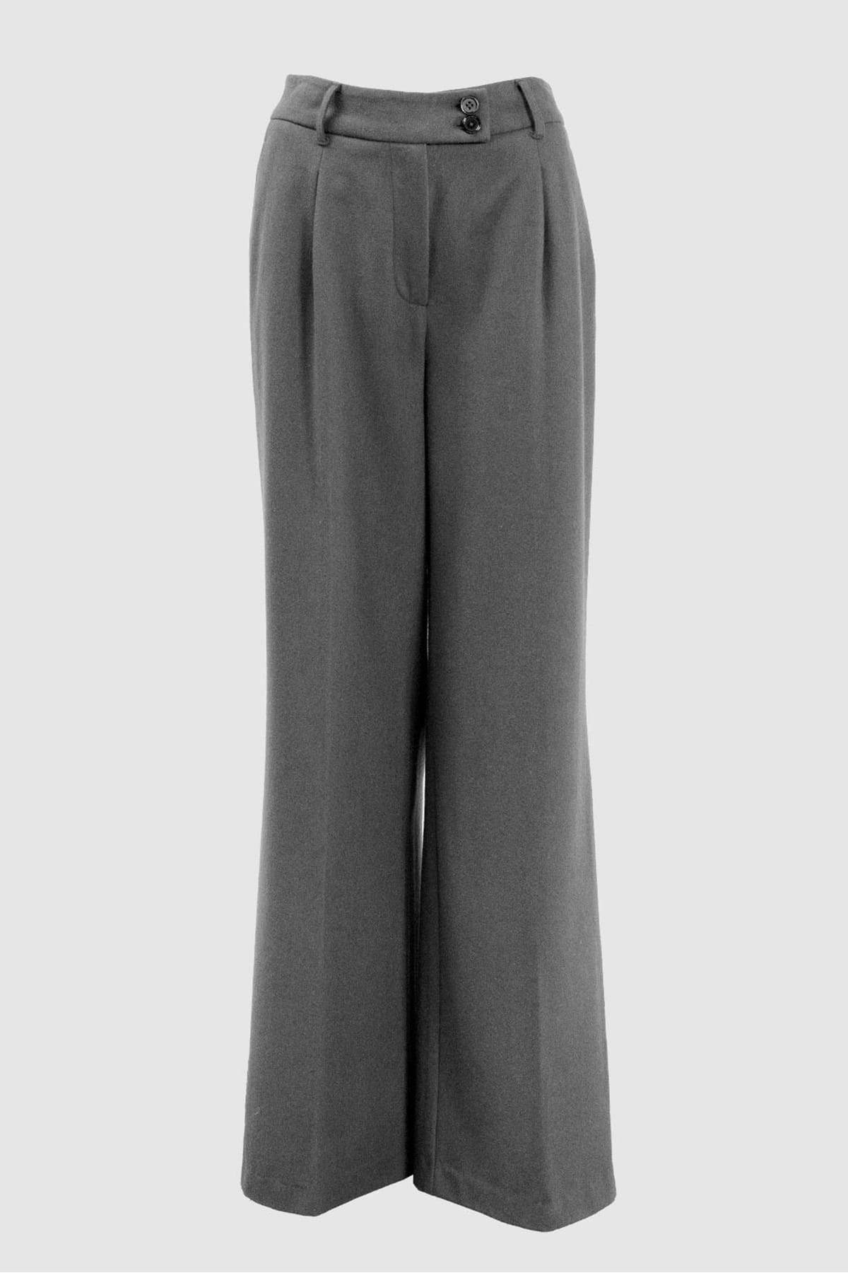 Hose WBLMORE Tailored Wide Pants Grey Melange Hose With Black