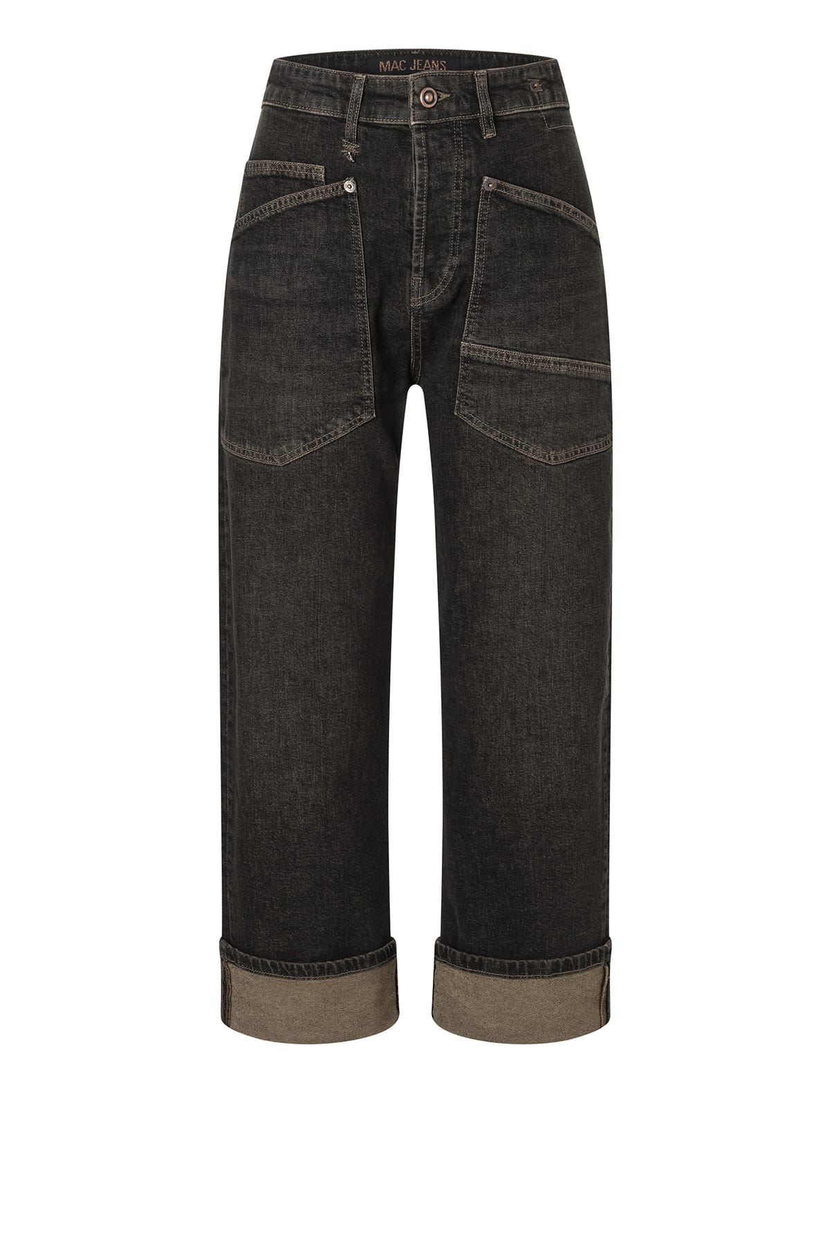 Jeans BAGGY straight Authentic comfort denim brown tinted black wash Jeans MAC
