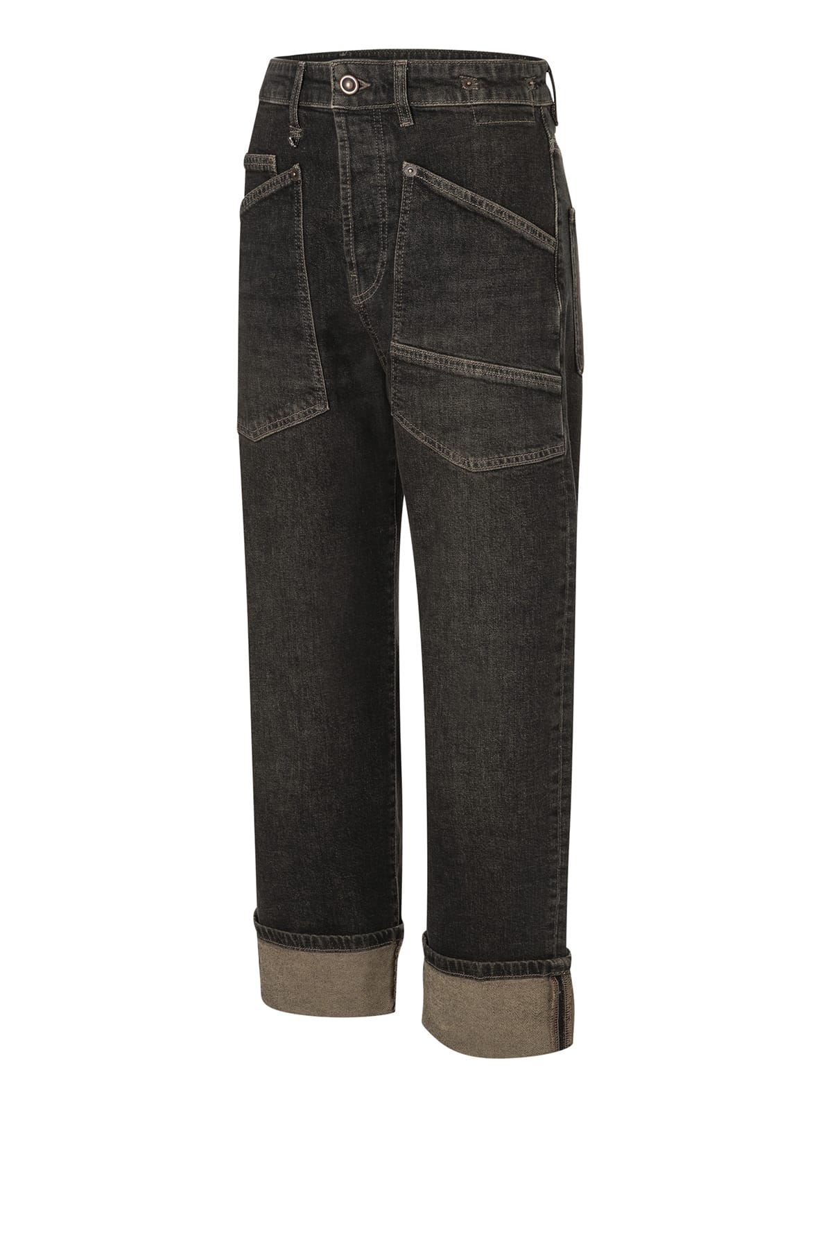 Jeans BAGGY straight Authentic comfort denim brown tinted black wash Jeans MAC