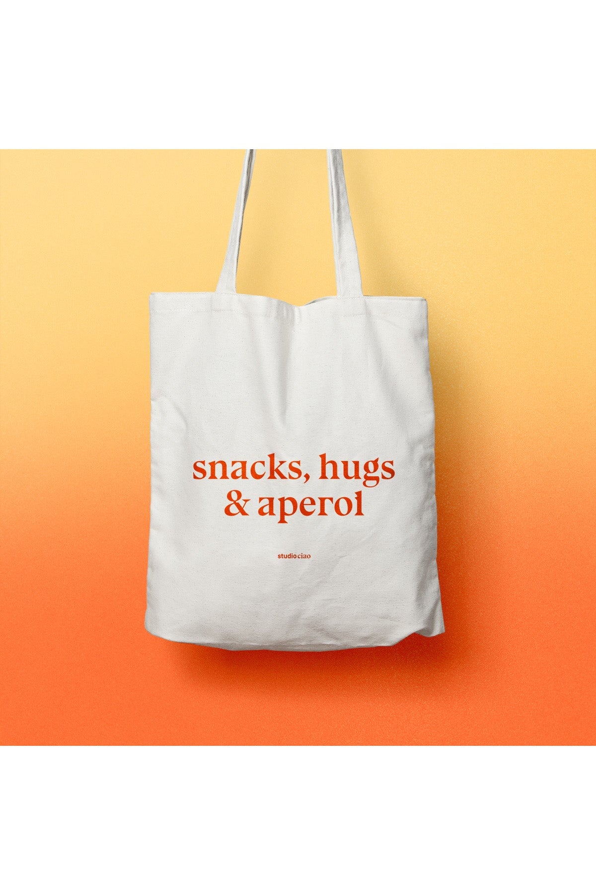 Jutebeutel snacks, hugs & aperol Jutebeutel STUDIO CIAO
