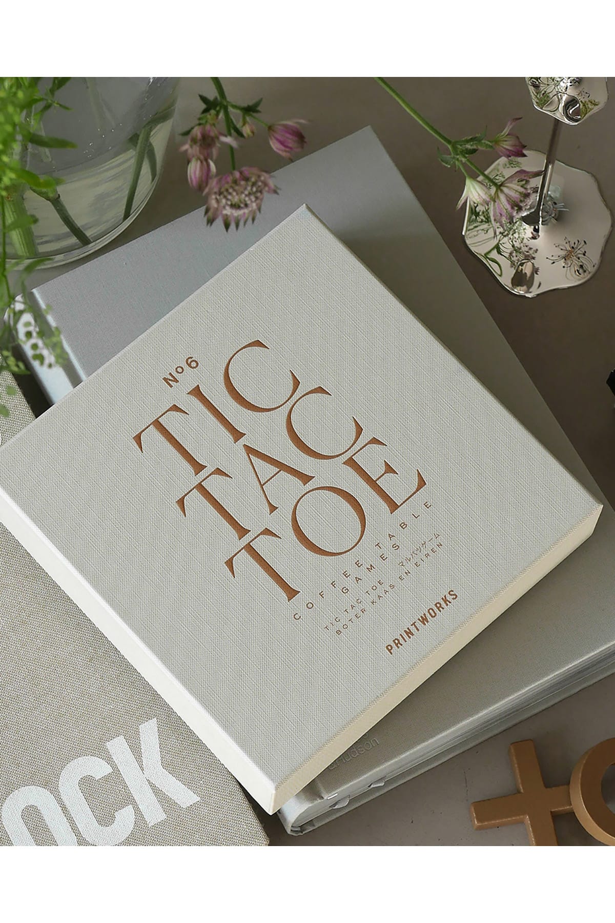 Klassisches Spiel Tic Tac Toe Beige Klassisches Spiel Printworks