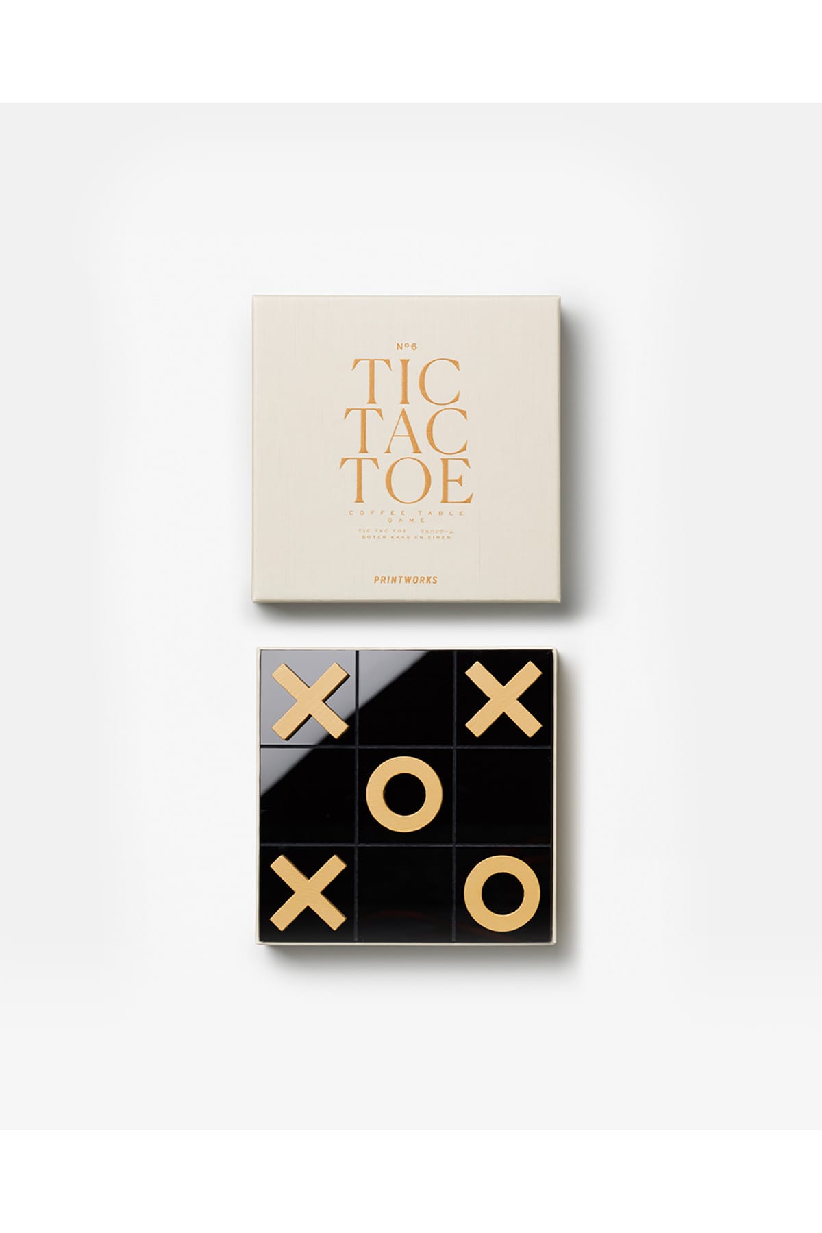 Klassisches Spiel Tic Tac Toe Beige Klassisches Spiel Printworks