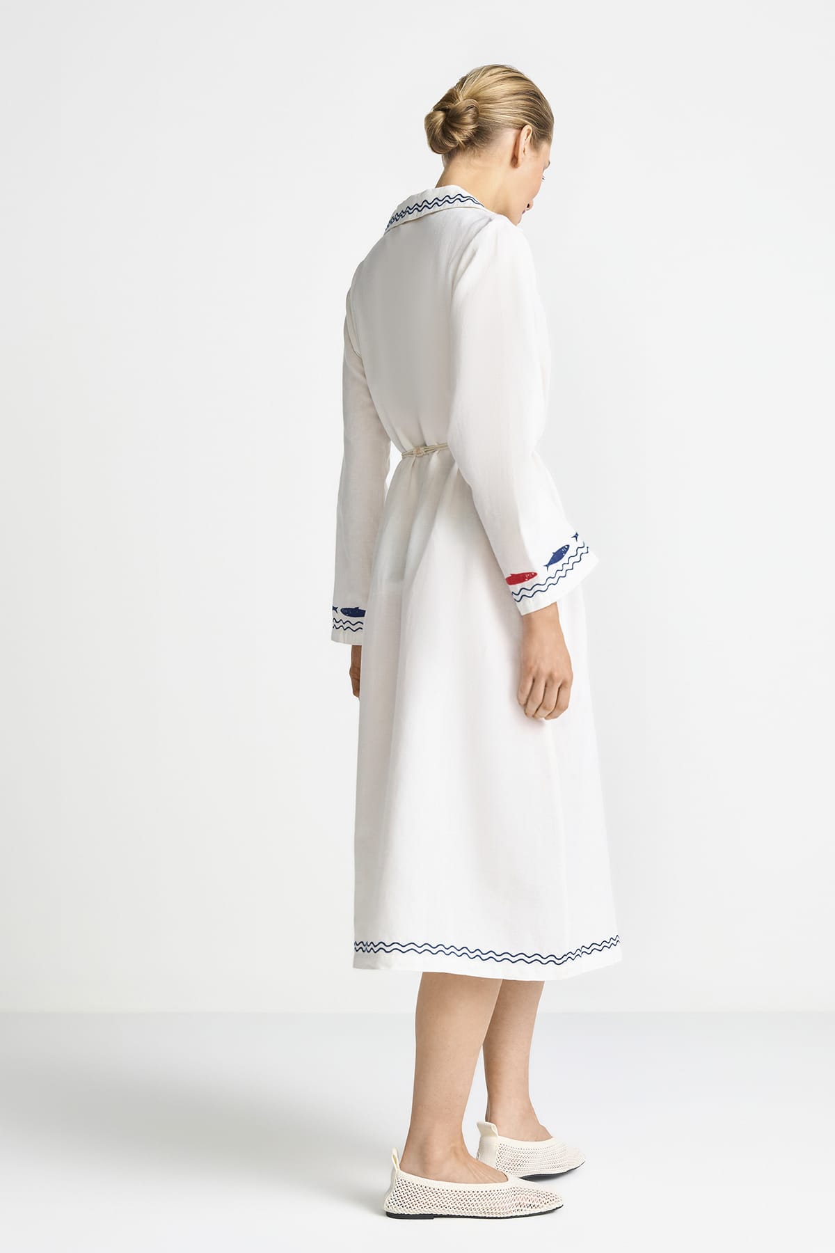 Kleid Embroidery Midi pearl white Kleid Rich&Royal