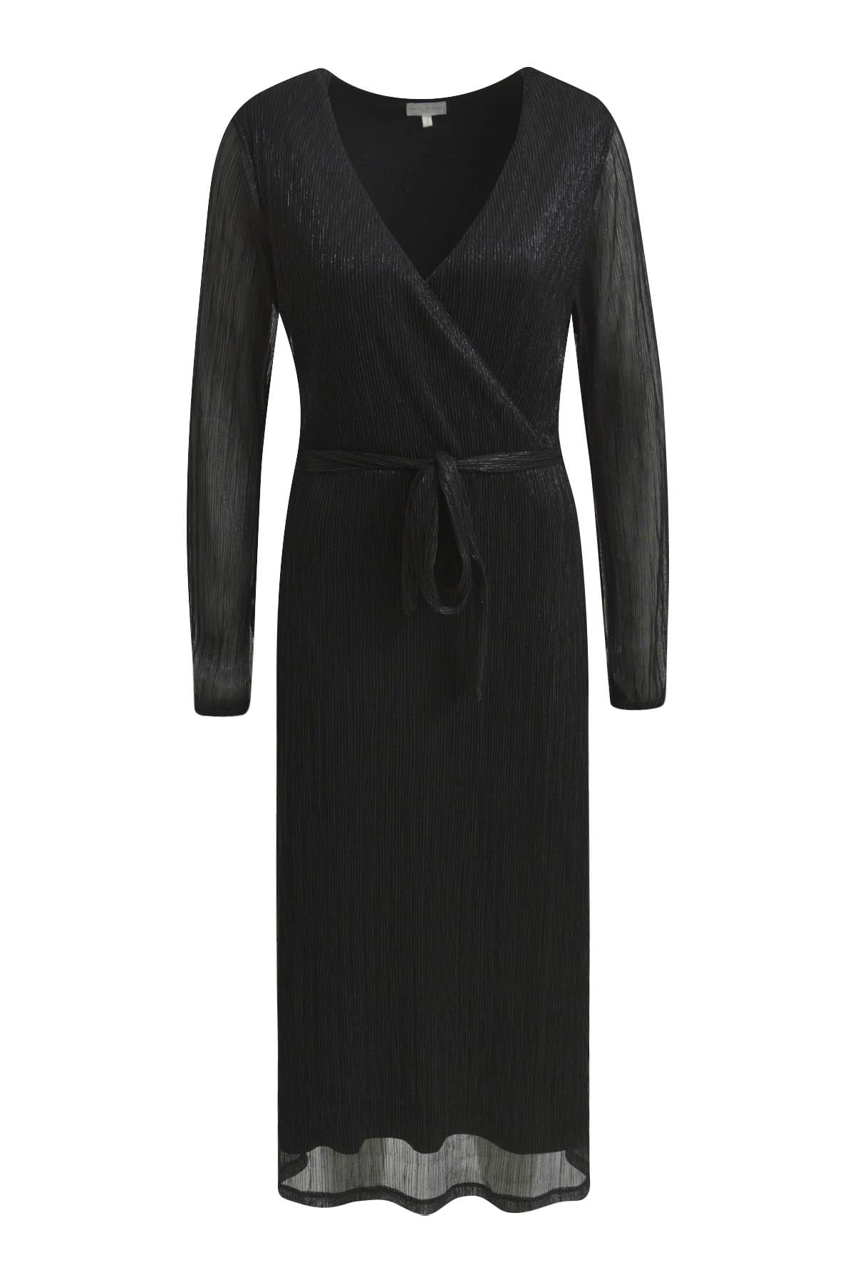 Kleid Midi zum wickeln black Kleid Milano