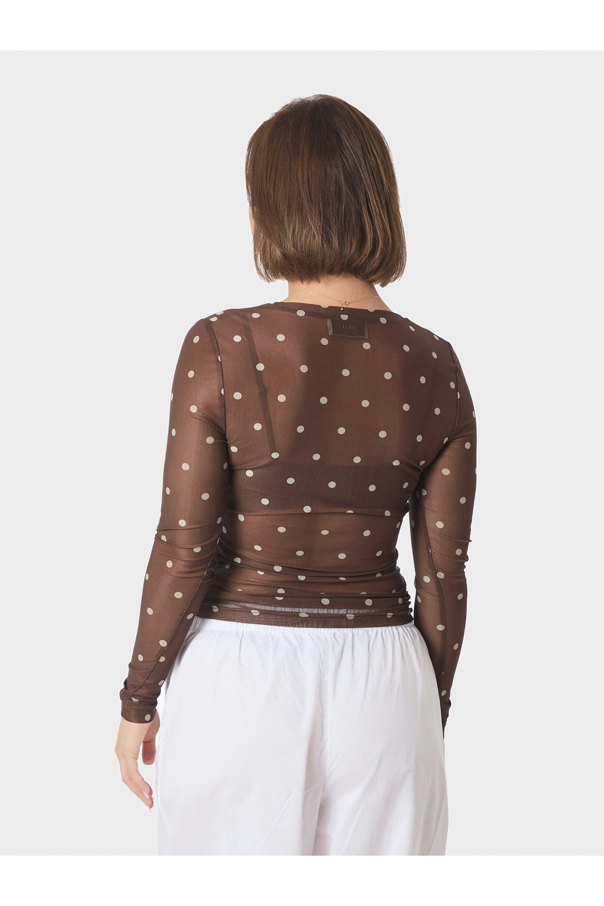 Longsleeve Ella Dot Brown Longsleeve Neo Noir