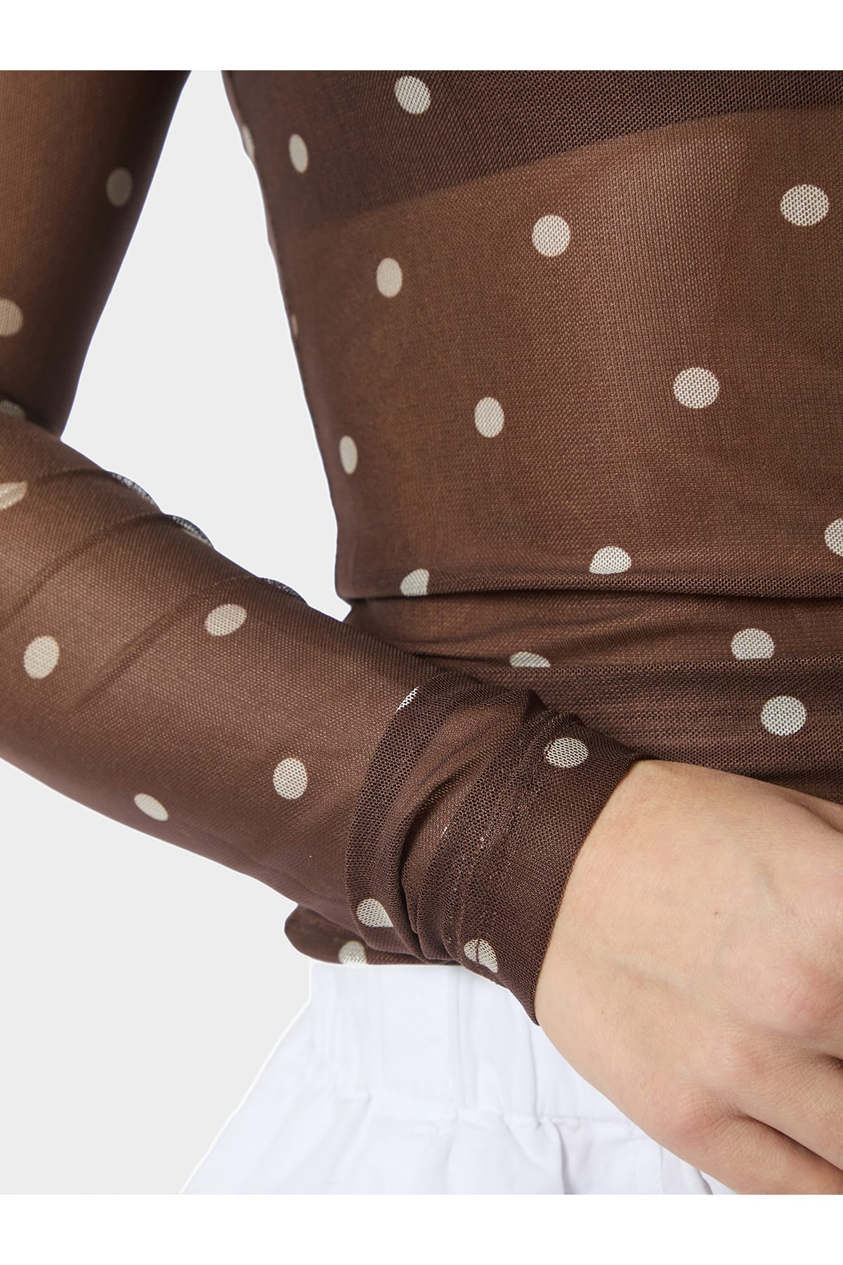 Longsleeve Ella Dot Brown Longsleeve Neo Noir