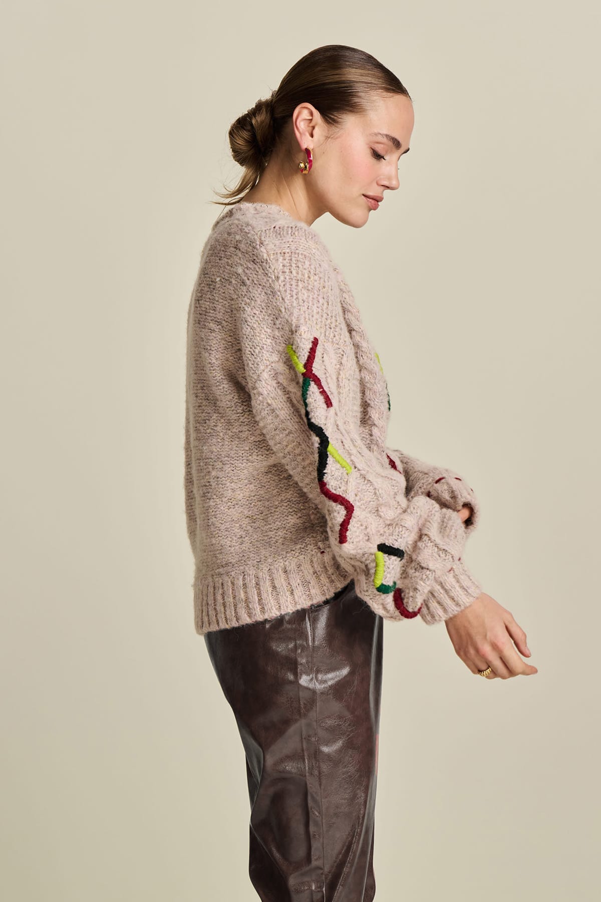 Pullover Cable Pink Pullover POM Amsterdam