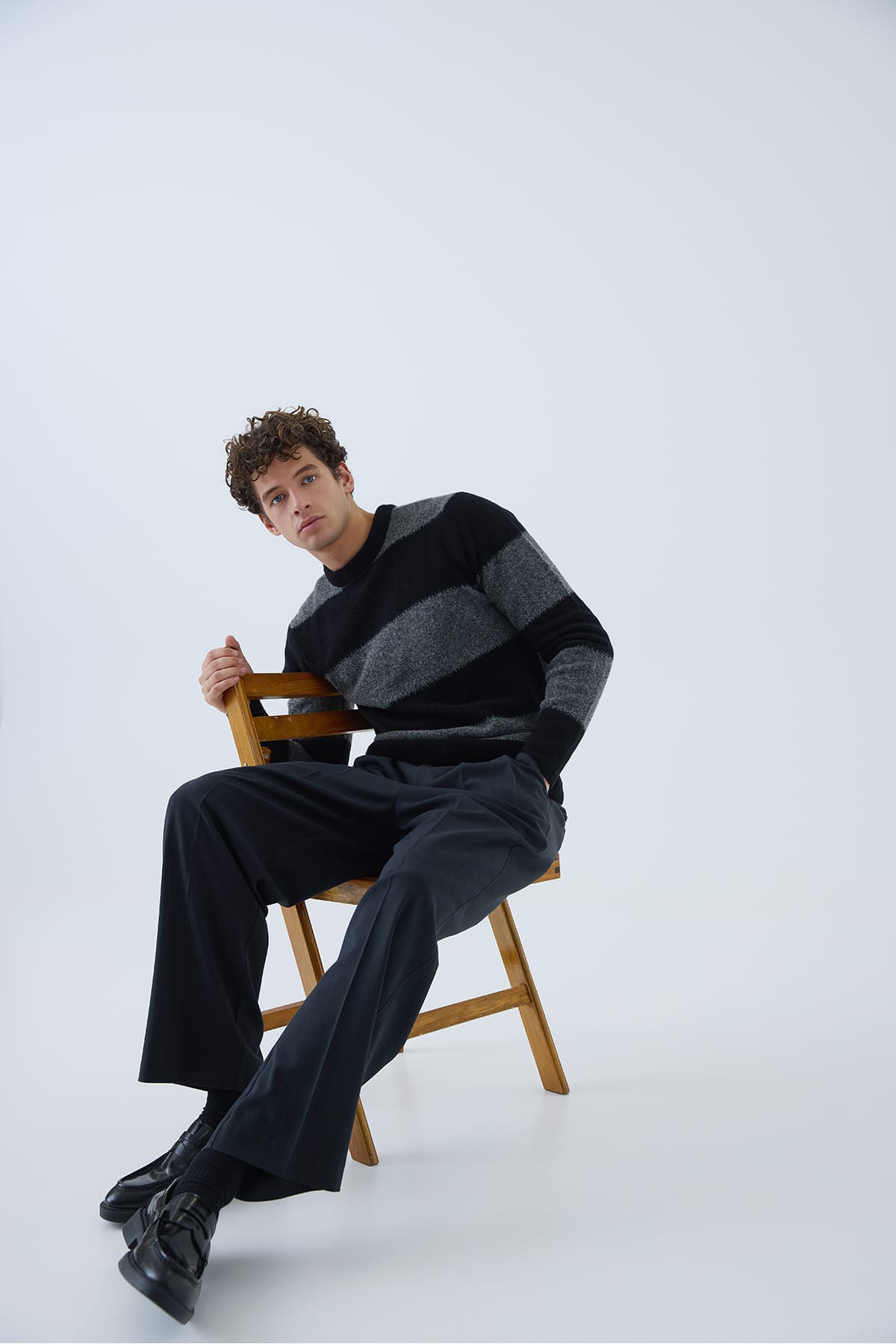 Pullover CFASGAR KNIT CHARCOAL GREY MELANGE Pullover Casual Friday