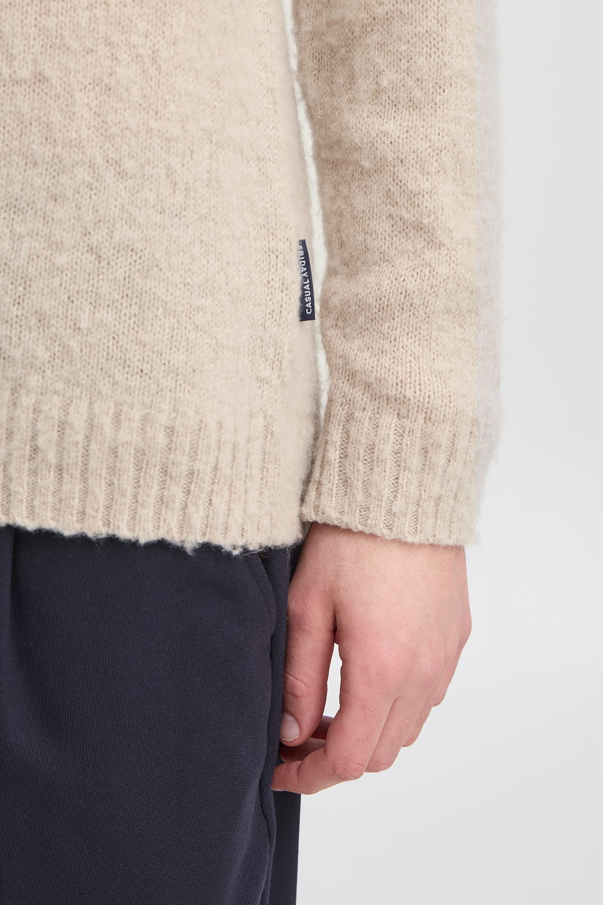Pullover CFBERT brushed crew neck knit Silver Lining Pullover Casual Friday