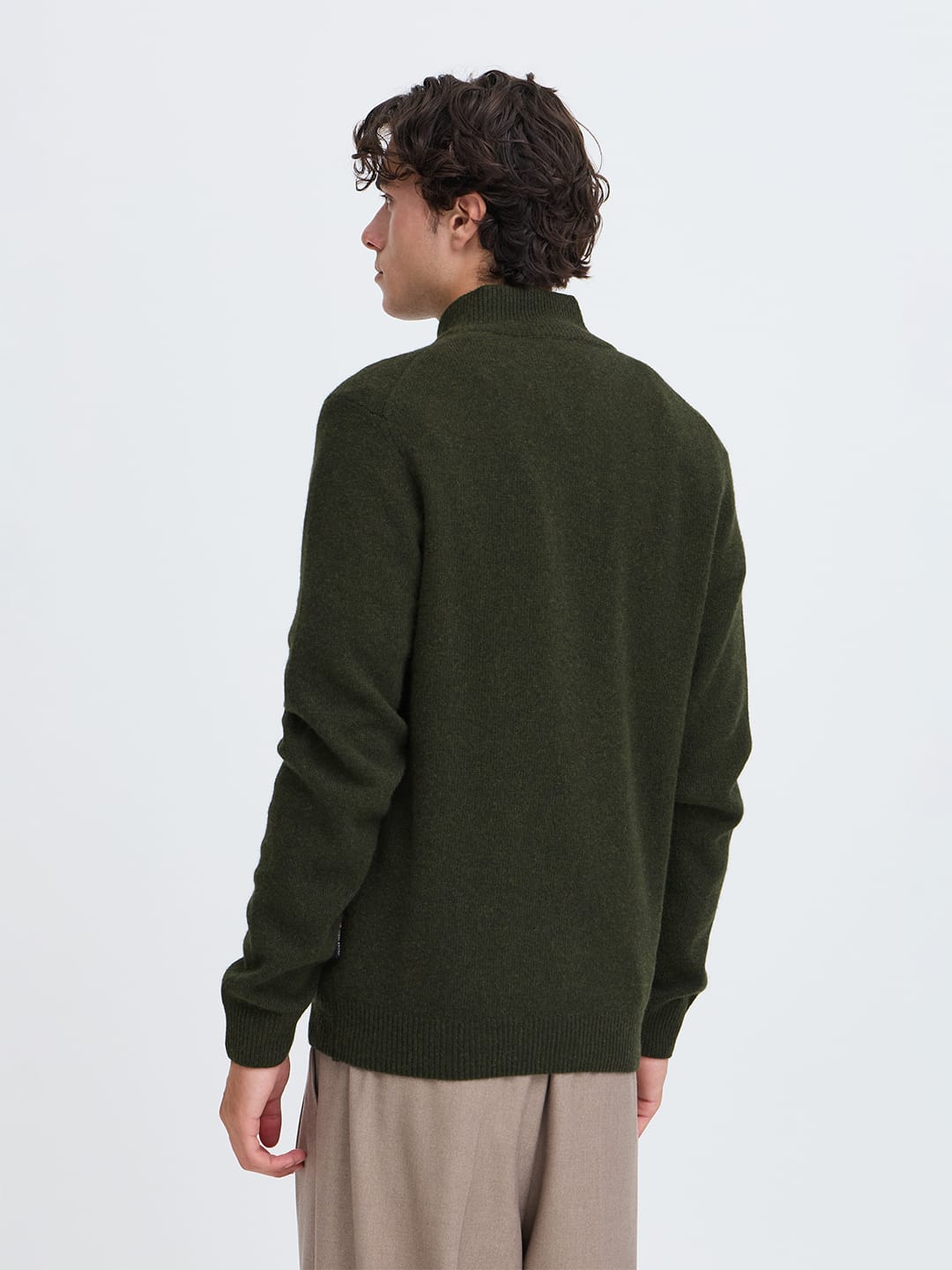 Pullover CFKARL HALFZIP LAMBSWOOL KNIT LR-12125 ELEGANCE MÉL Pullover Casual Friday