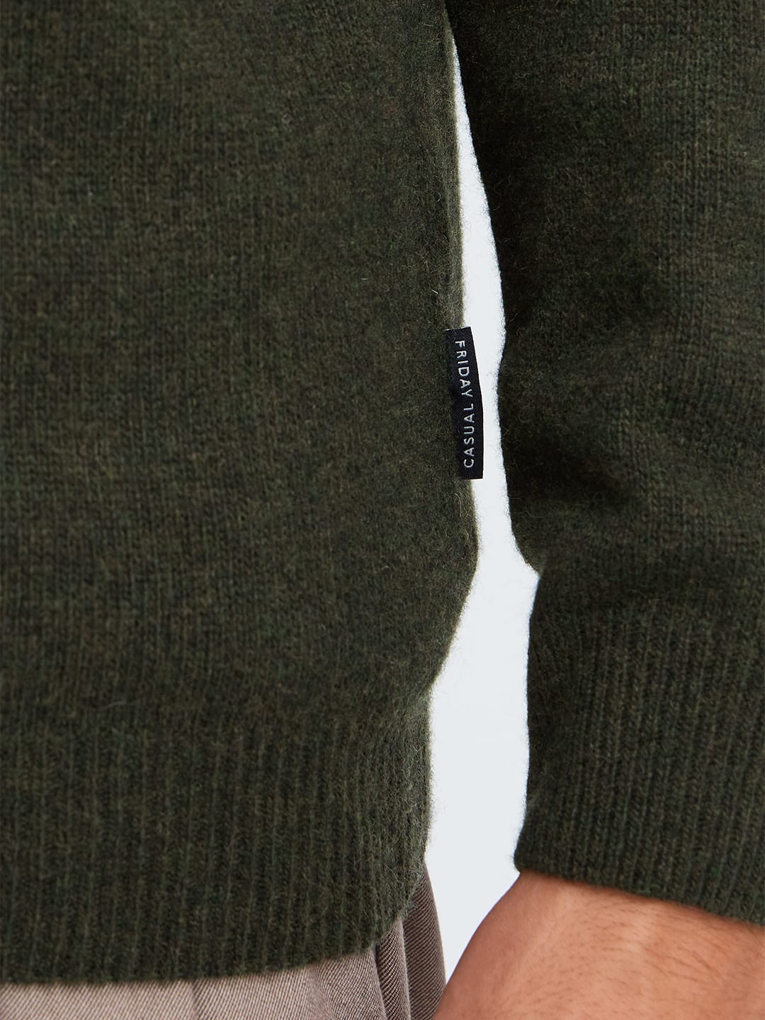 Pullover CFKARL HALFZIP LAMBSWOOL KNIT LR-12125 ELEGANCE MÉL Pullover Casual Friday