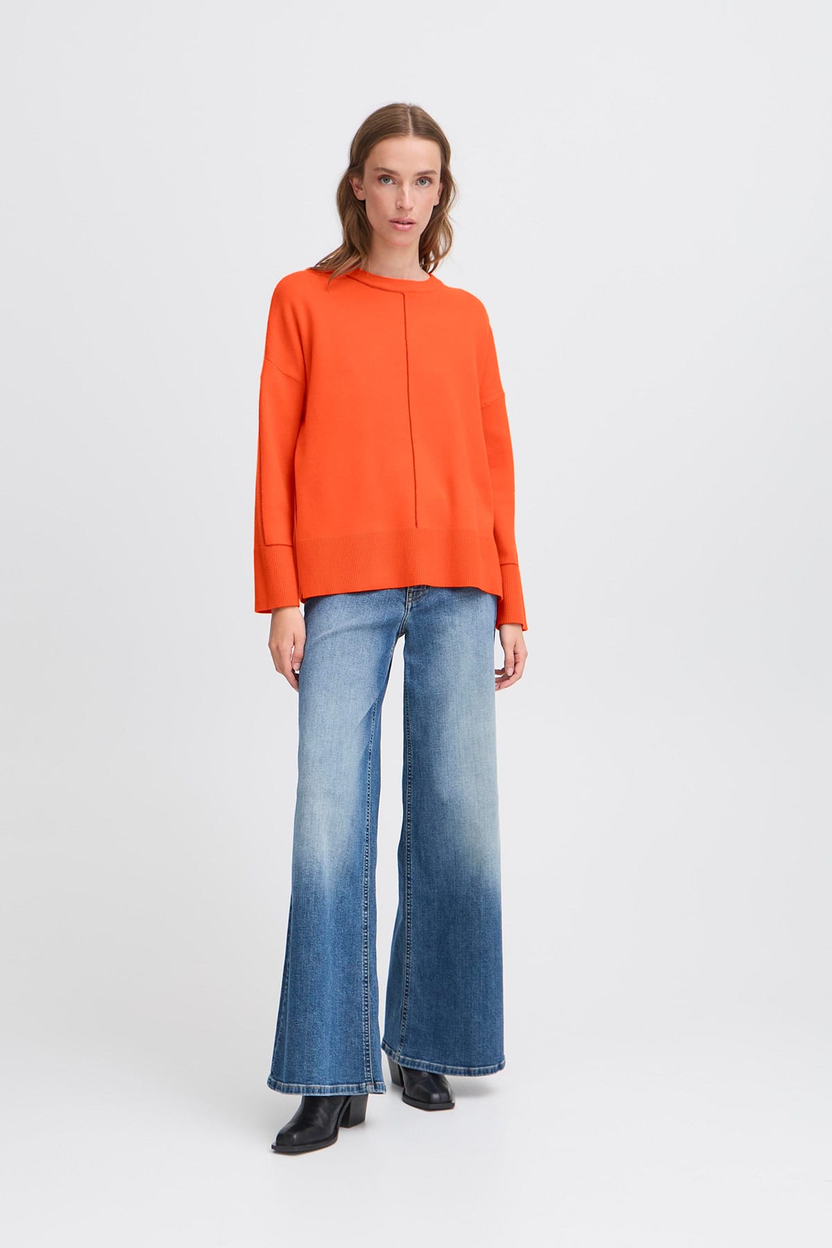 Pullover IHBALLIA LS2 Fiery Red Pullover ICHI