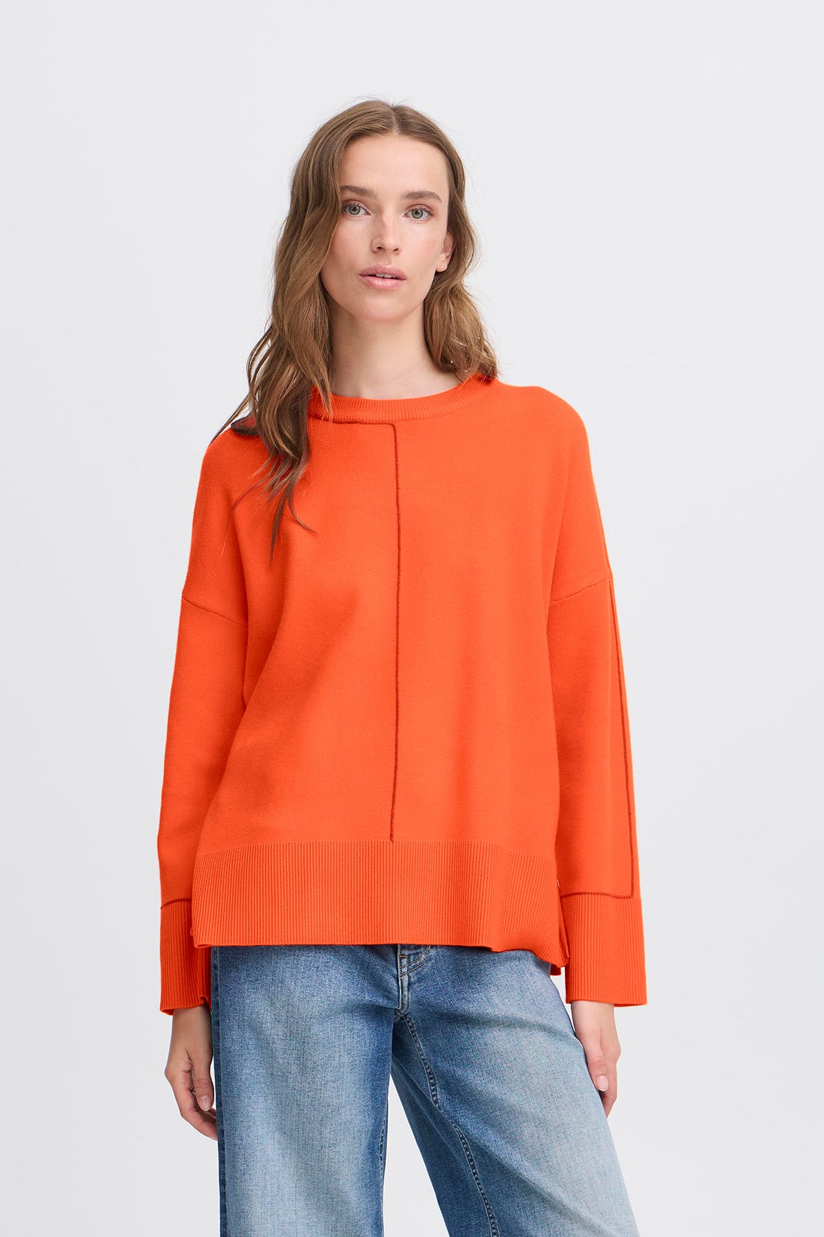 Pullover IHBALLIA LS2 Fiery Red Pullover ICHI