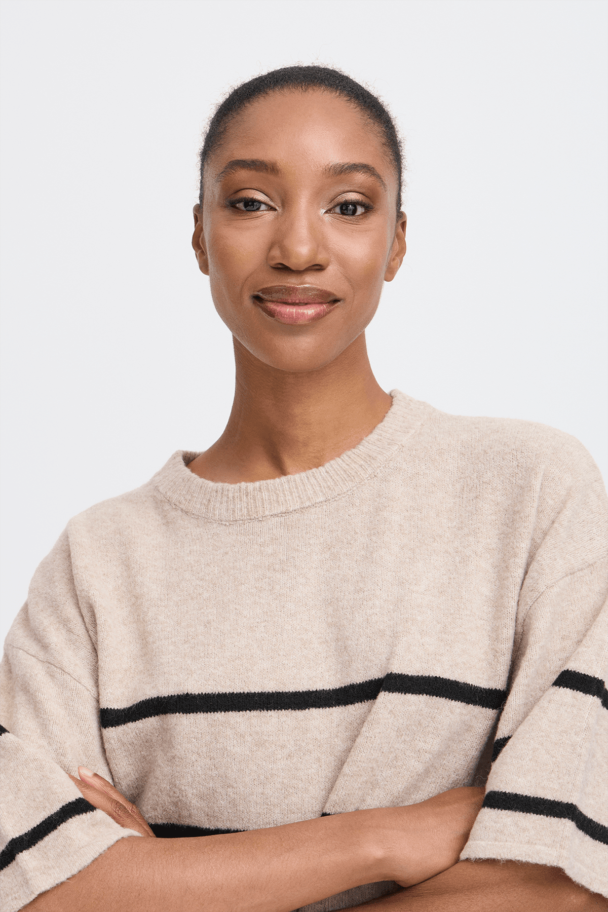 Pullover IHDASILA SS OATMEAL W. METEORITE STRIPE Pullover ICHI