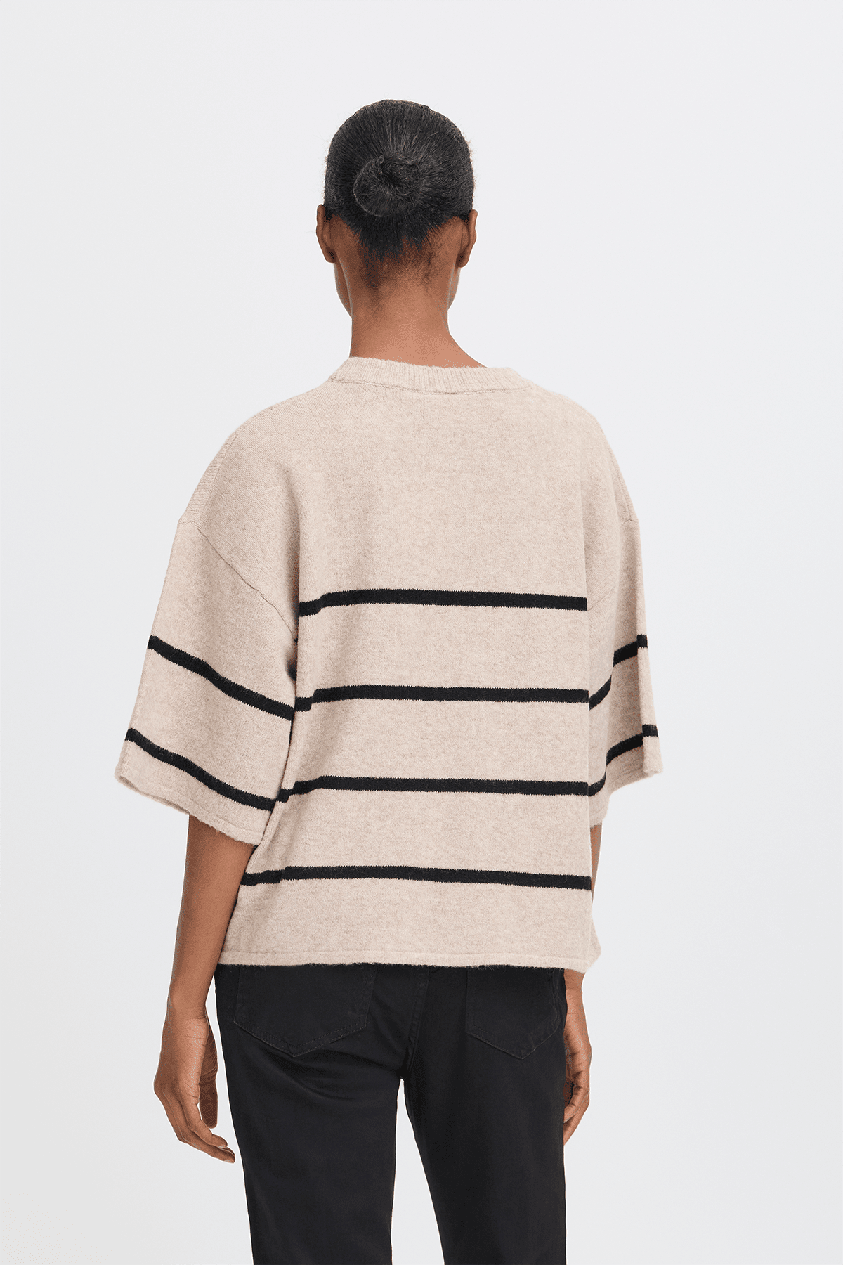 Pullover IHDASILA SS OATMEAL W. METEORITE STRIPE Pullover ICHI