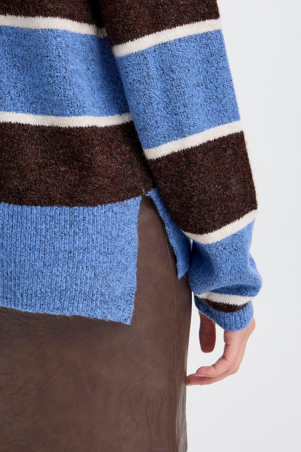 Pullover IHEDEEN LS3 COFFEE BEAN STRIPE Pullover ICHI