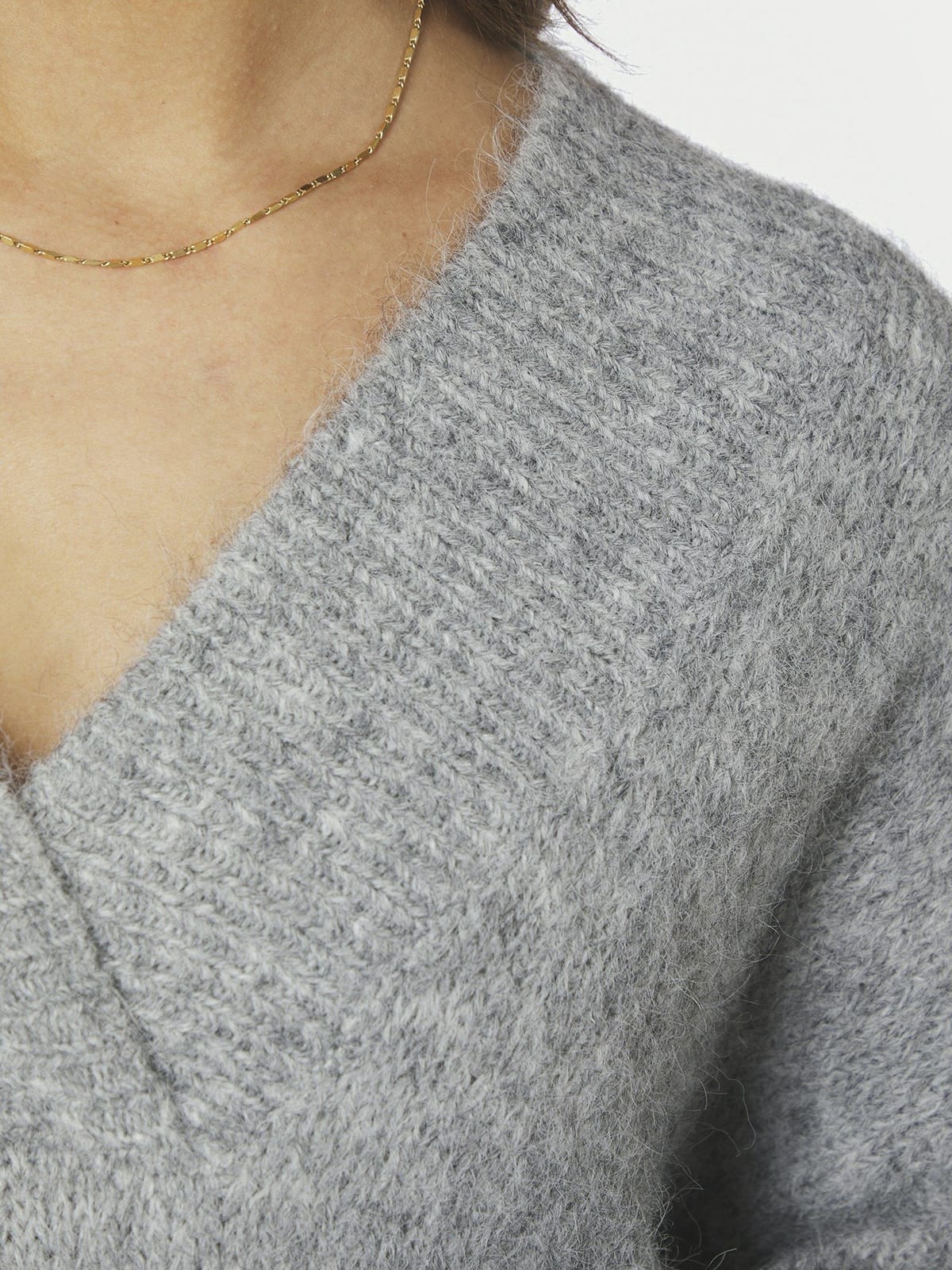 Pullover Melli Fluffy Knit Grey melange Pullover Neo Noir
