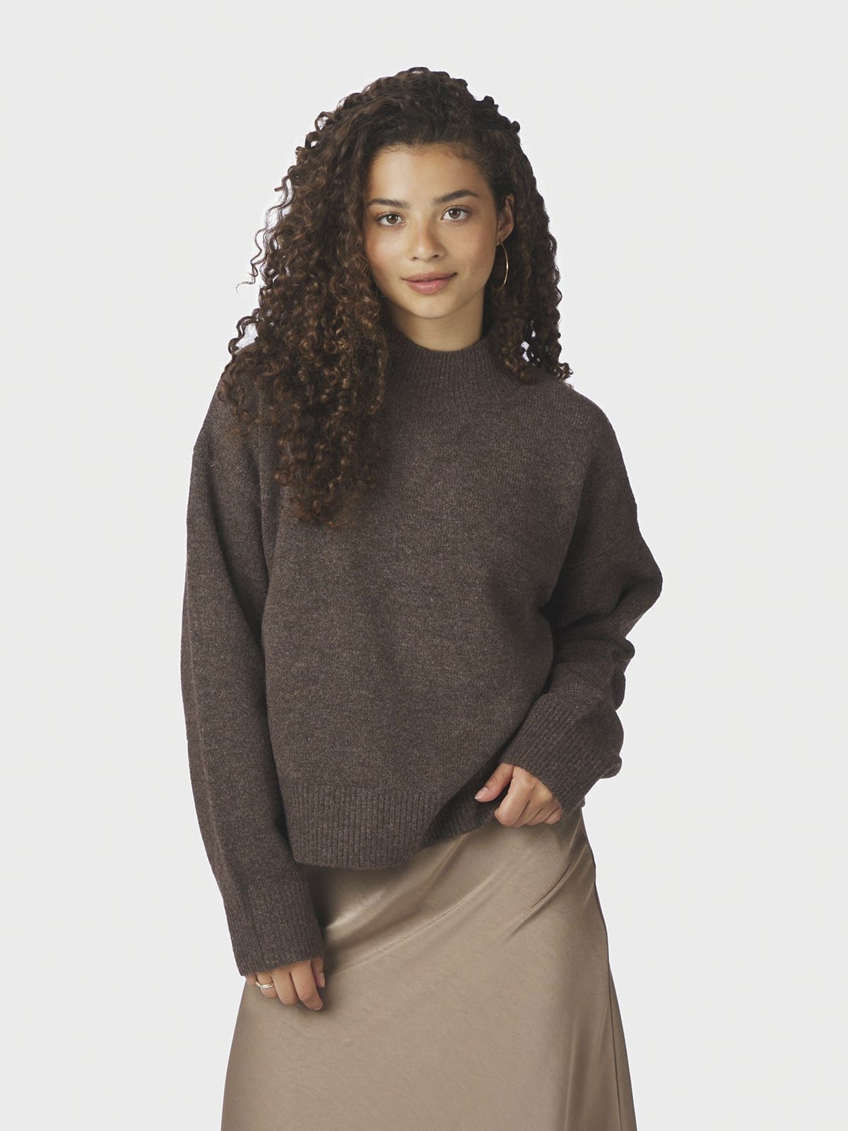 Pullover Paulina Knit Brown Melange Pullover Neo Noir