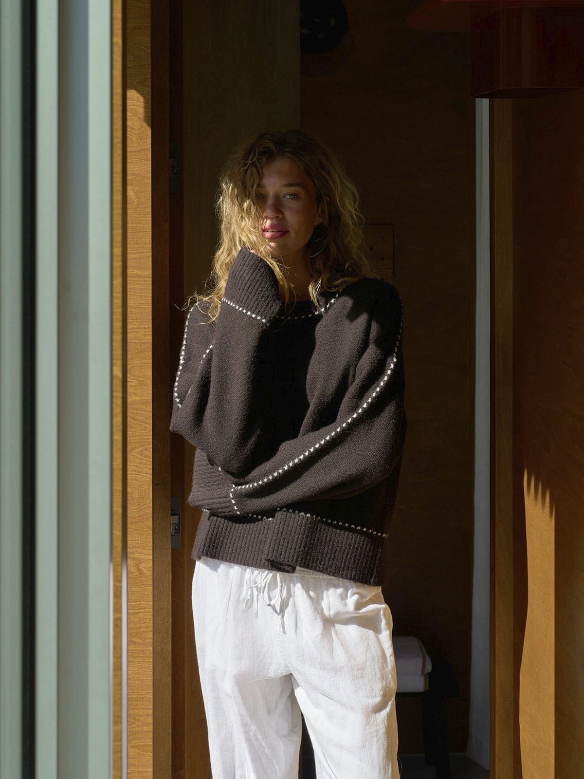 Pullover Roeme Knit Stitch Dark brown Pullover Neo Noir