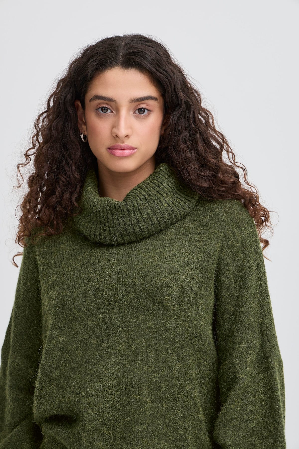 Rollkragenpullover IHKAMARA RN2 Rifle Green Rollkragenpullover ICHI