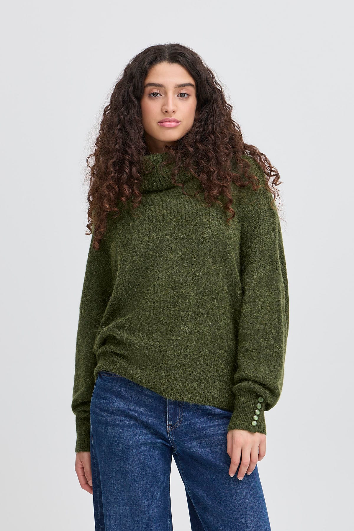 Rollkragenpullover IHKAMARA RN2 Rifle Green Rollkragenpullover ICHI
