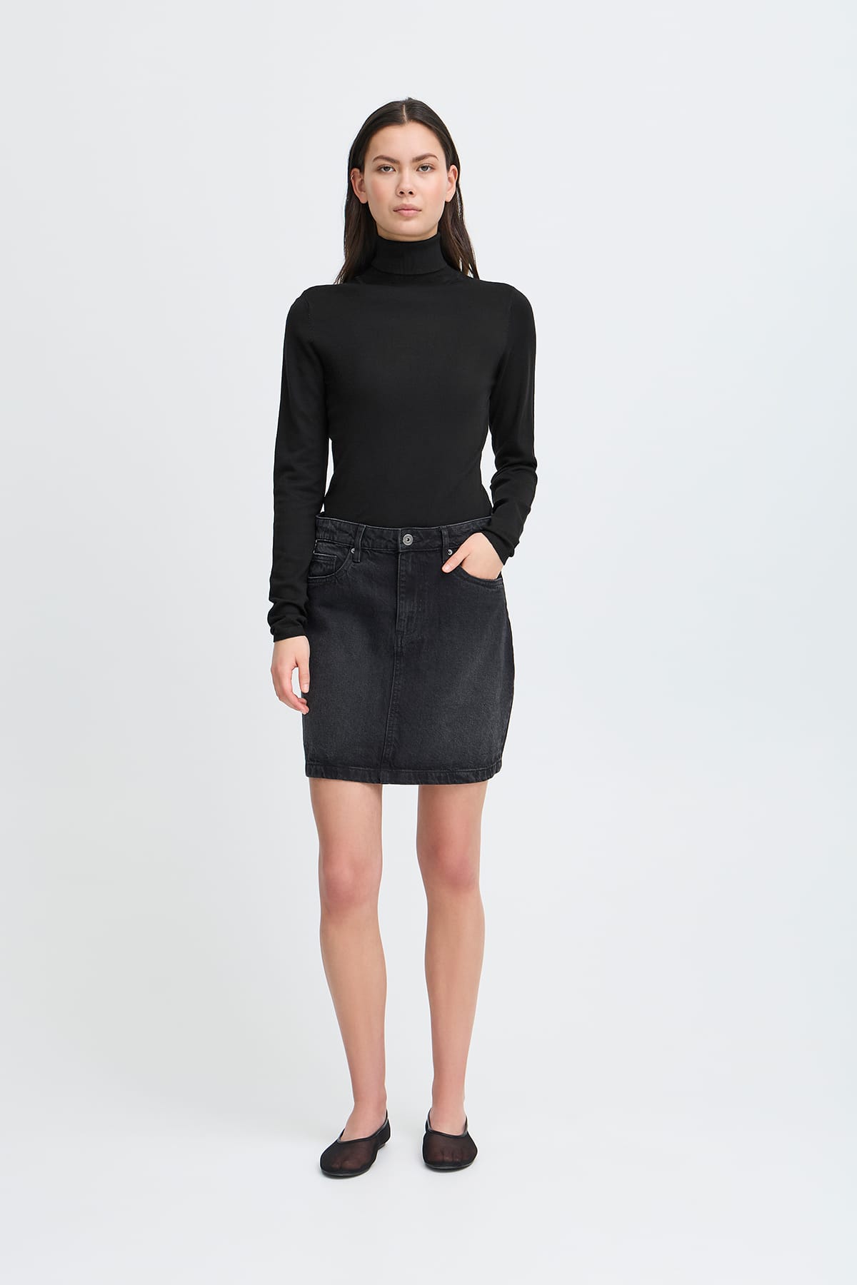 Rollkragenpullover IHMAFA RN Black Rollkragenpullover ICHI