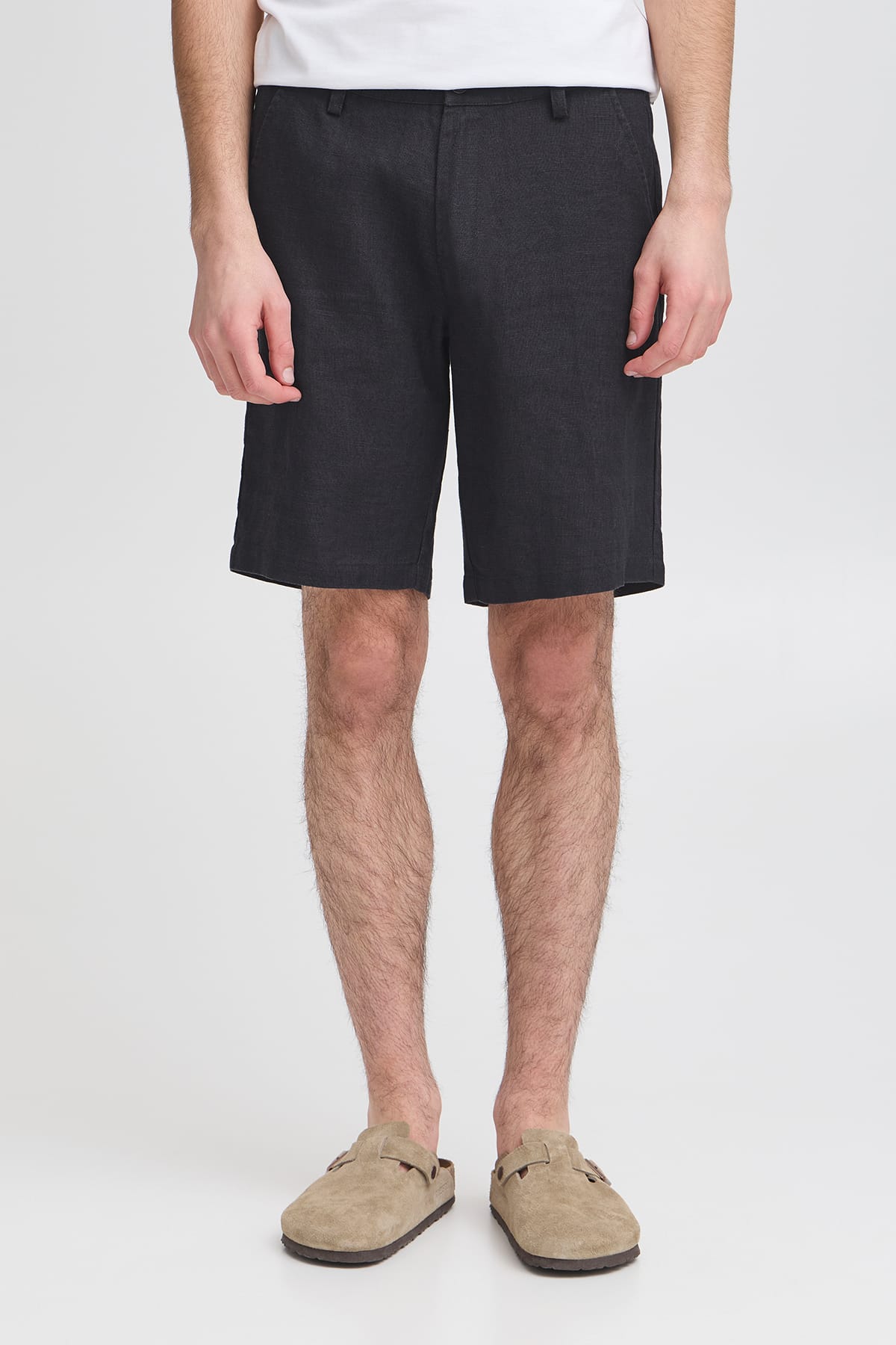 Shorts CFPANDRUP LINEN PANT Dark Navy Shorts Casual Friday