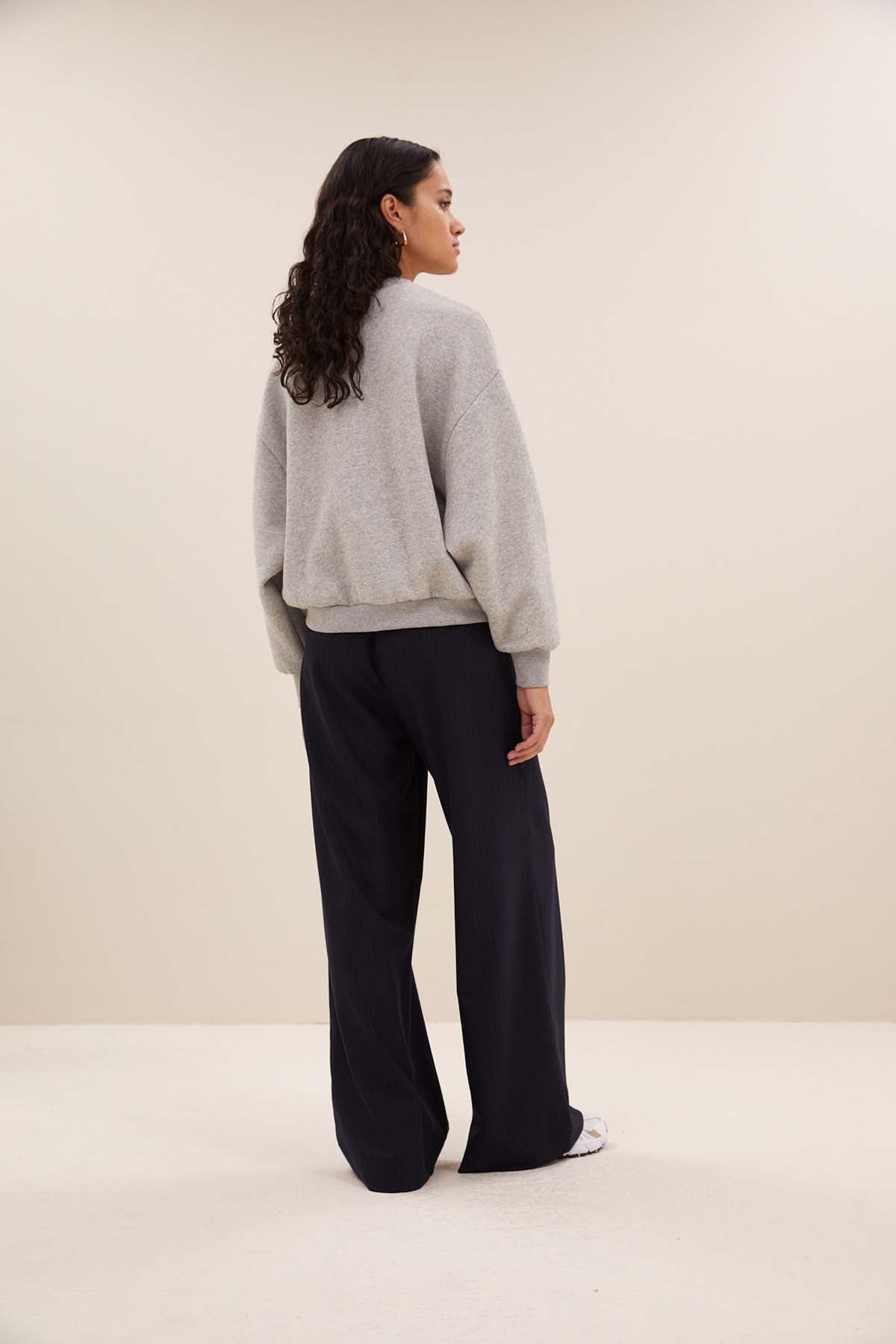 Sweatshirt bibi patchwork grey melee Sweatshirt By Bar