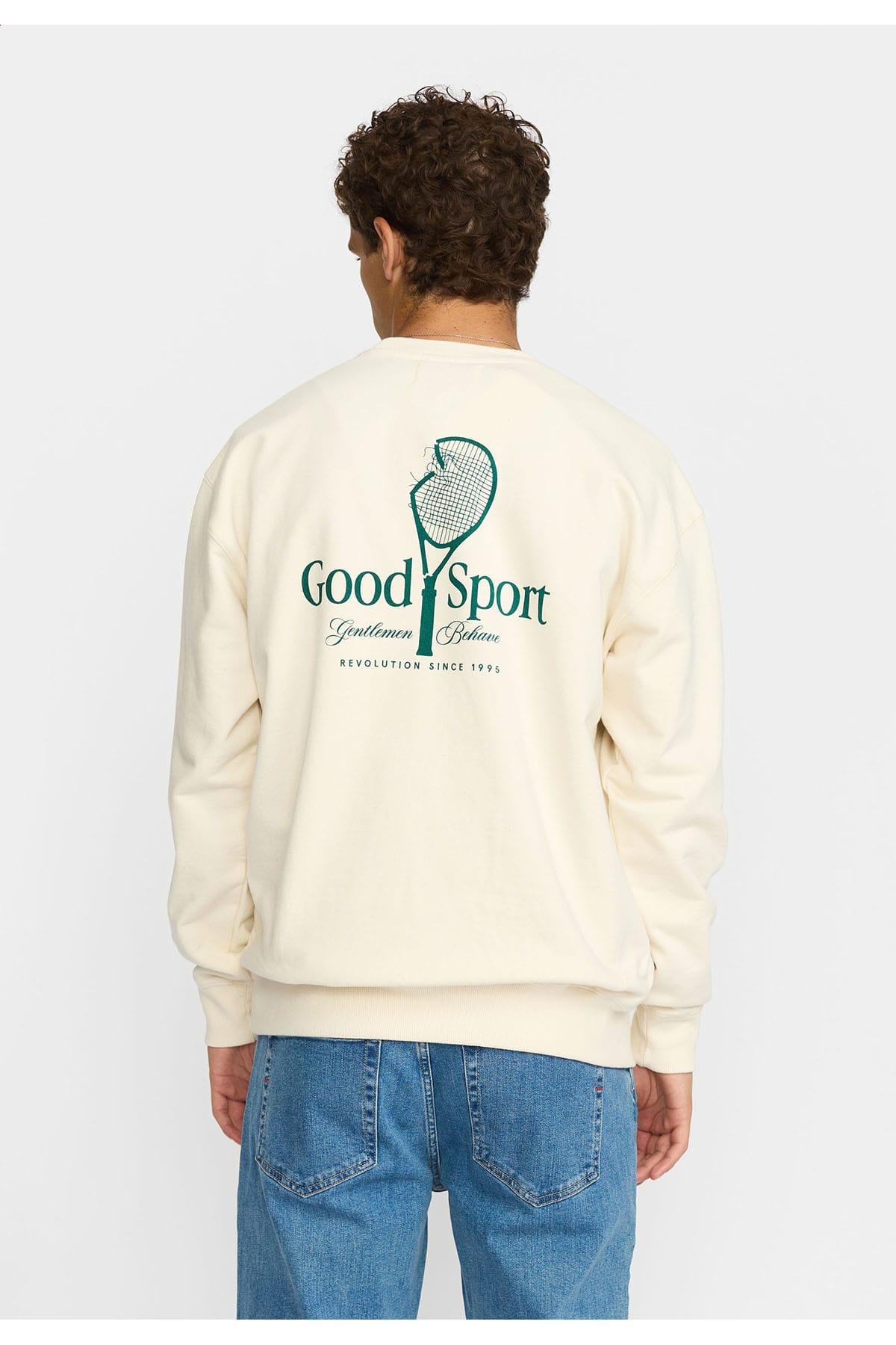 Sweatshirt Printed Crewneck Offwhite Sweatshirt RVLT Revolution