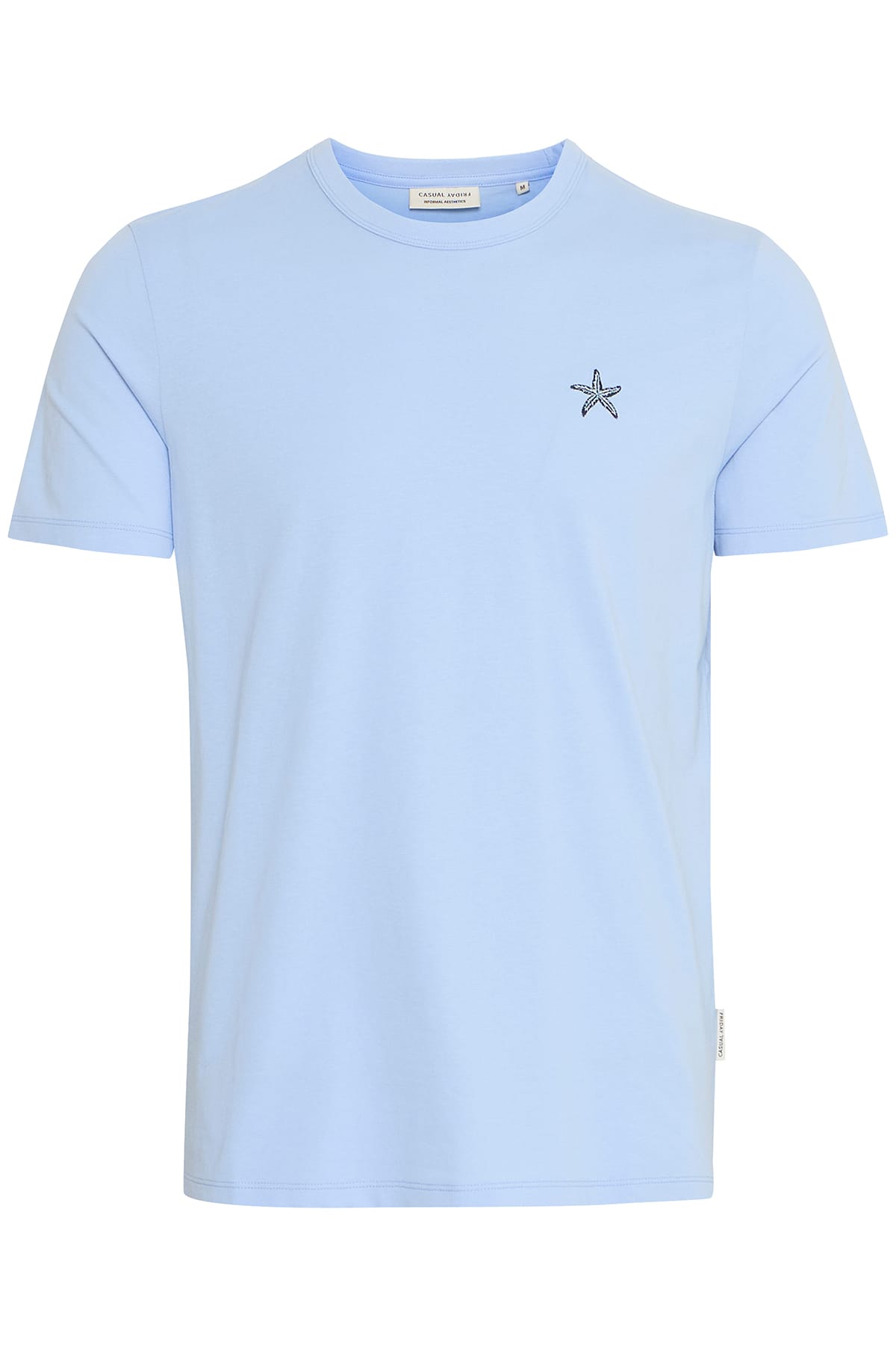 T-Shirt CFEMMET tee with embroidery Chambray Blue T-Shirt Casual Friday