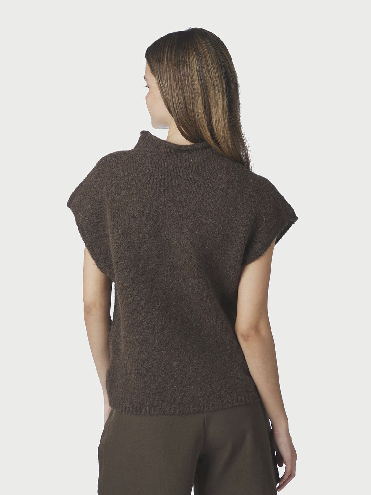 Top Jona Knit Brown Melange Top Neo Noir